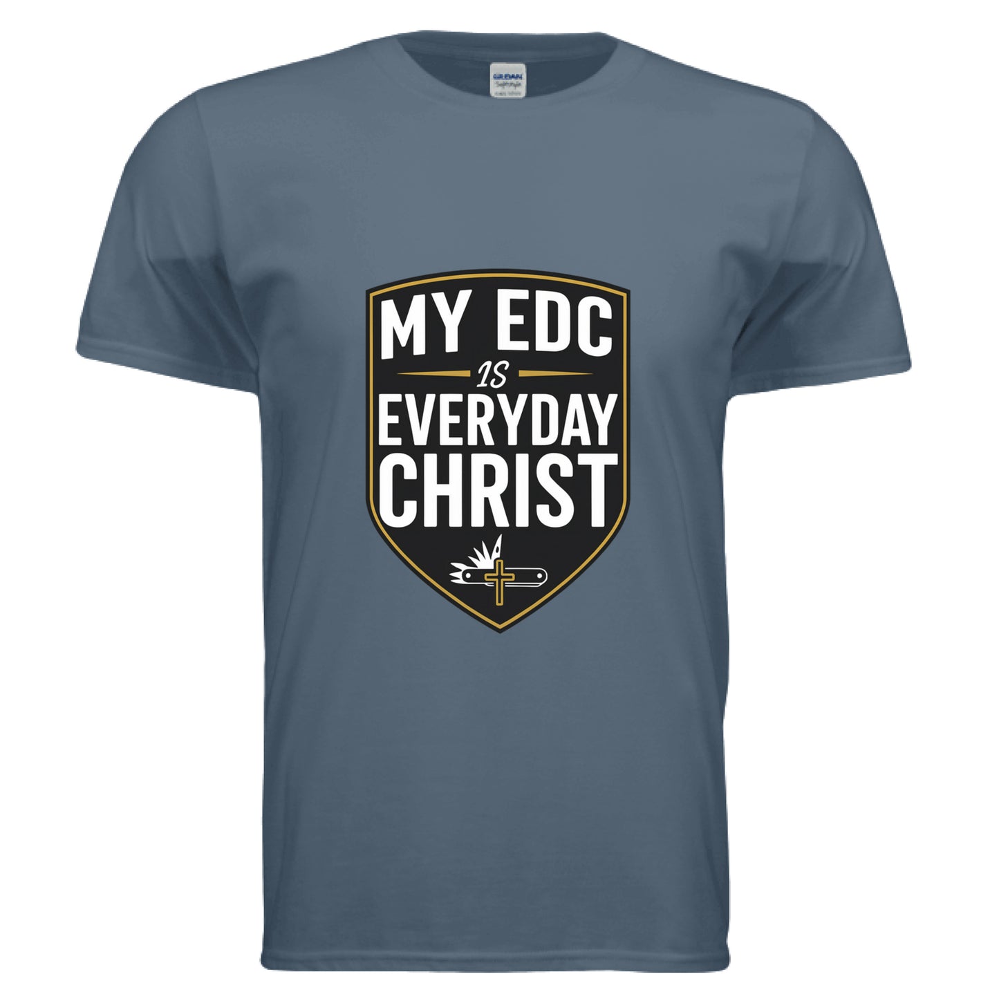 My EDC Everyday Christ Faith T-Shirt INDIGO BLUE Salvation Clothing and Accessories Apparel