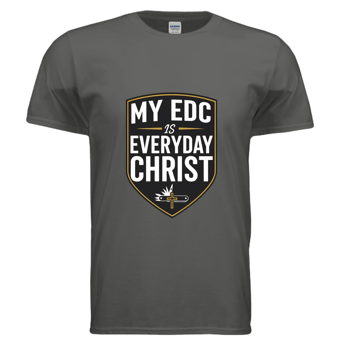 My EDC Everyday Christ Faith T-Shirt CHARCOAL Salvation Clothing and Accessories Apparel