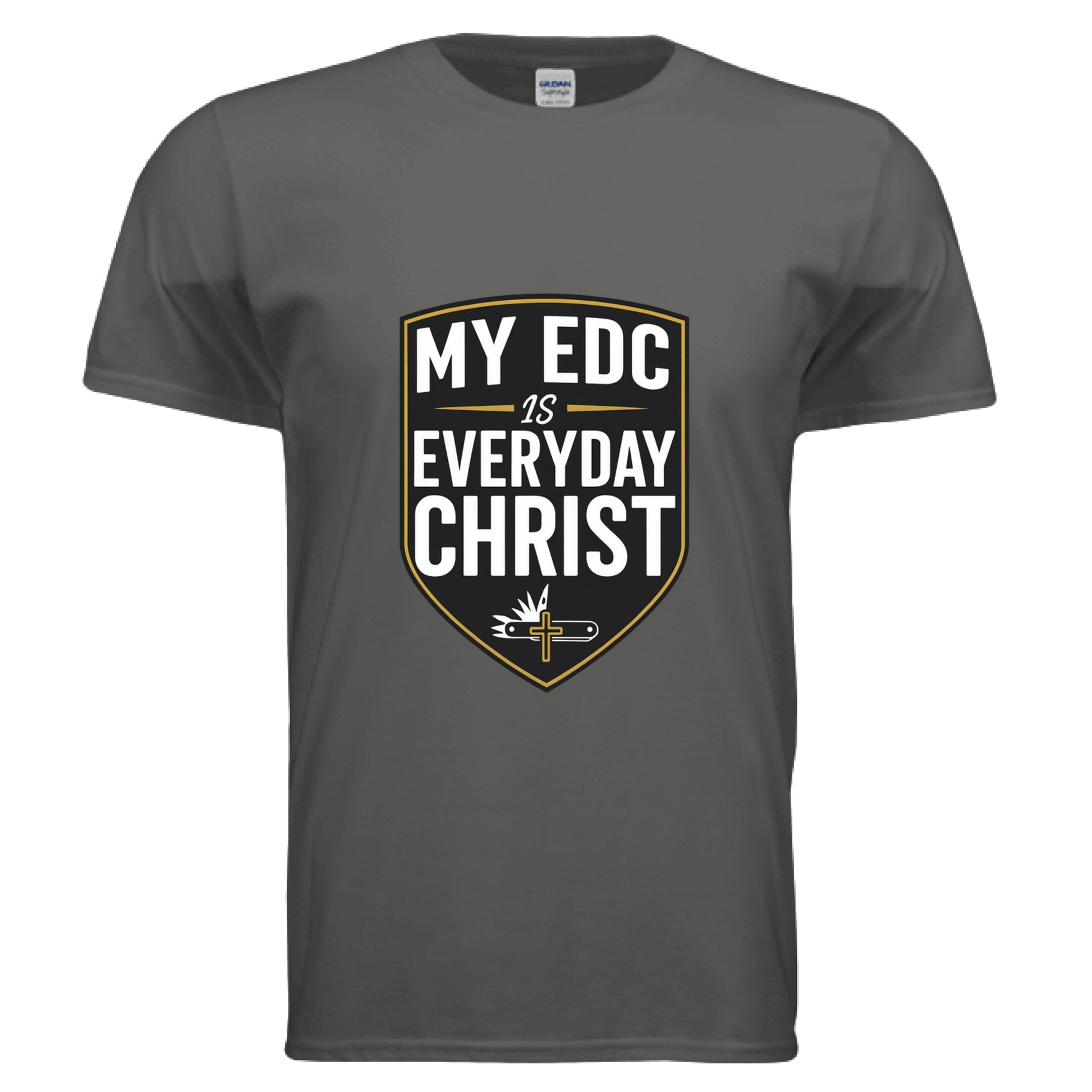 My EDC Everyday Christ Faith T-Shirt CHARCOAL Salvation Clothing and Accessories Apparel