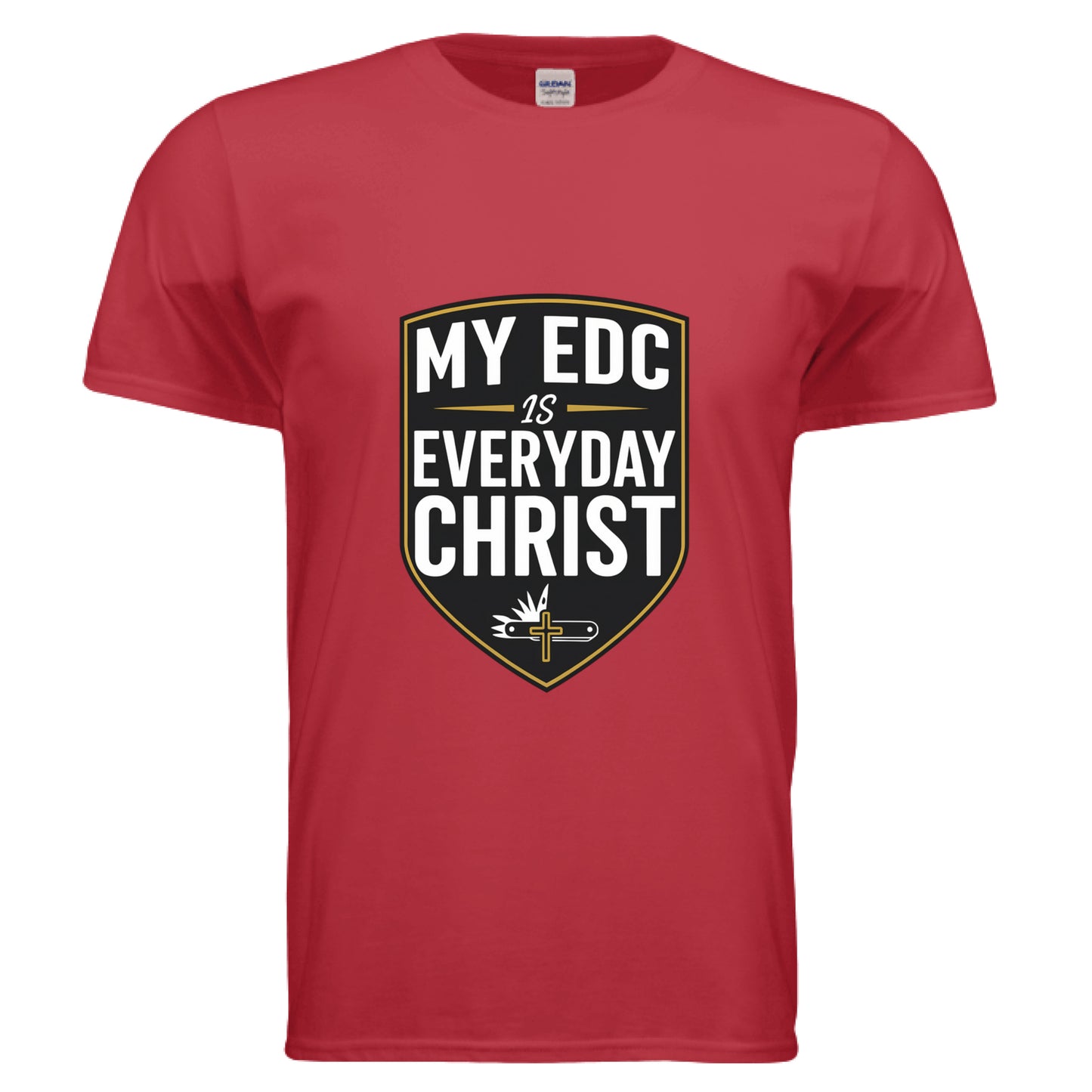 My EDC Everyday Christ Faith T-Shirt RED Salvation Clothing and Accessories Apparel