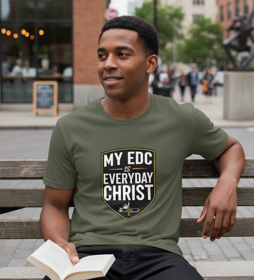 My EDC Everyday Christ Faith T-Shirt Salvation Clothing and Accessories Apparel