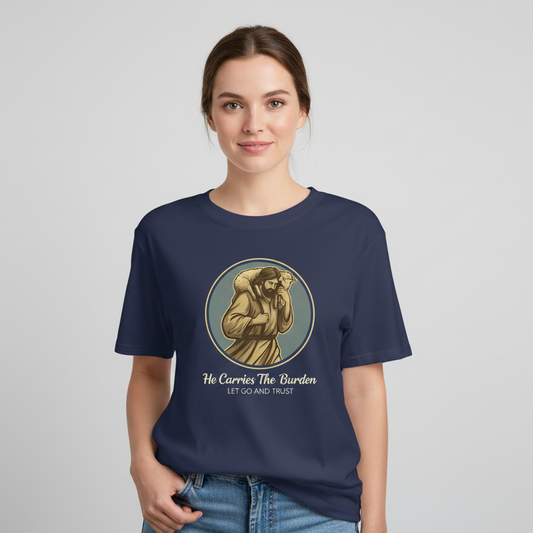 He Carries the Burden Faith T-Shirt Salvation Clothing and Accessories Apparel