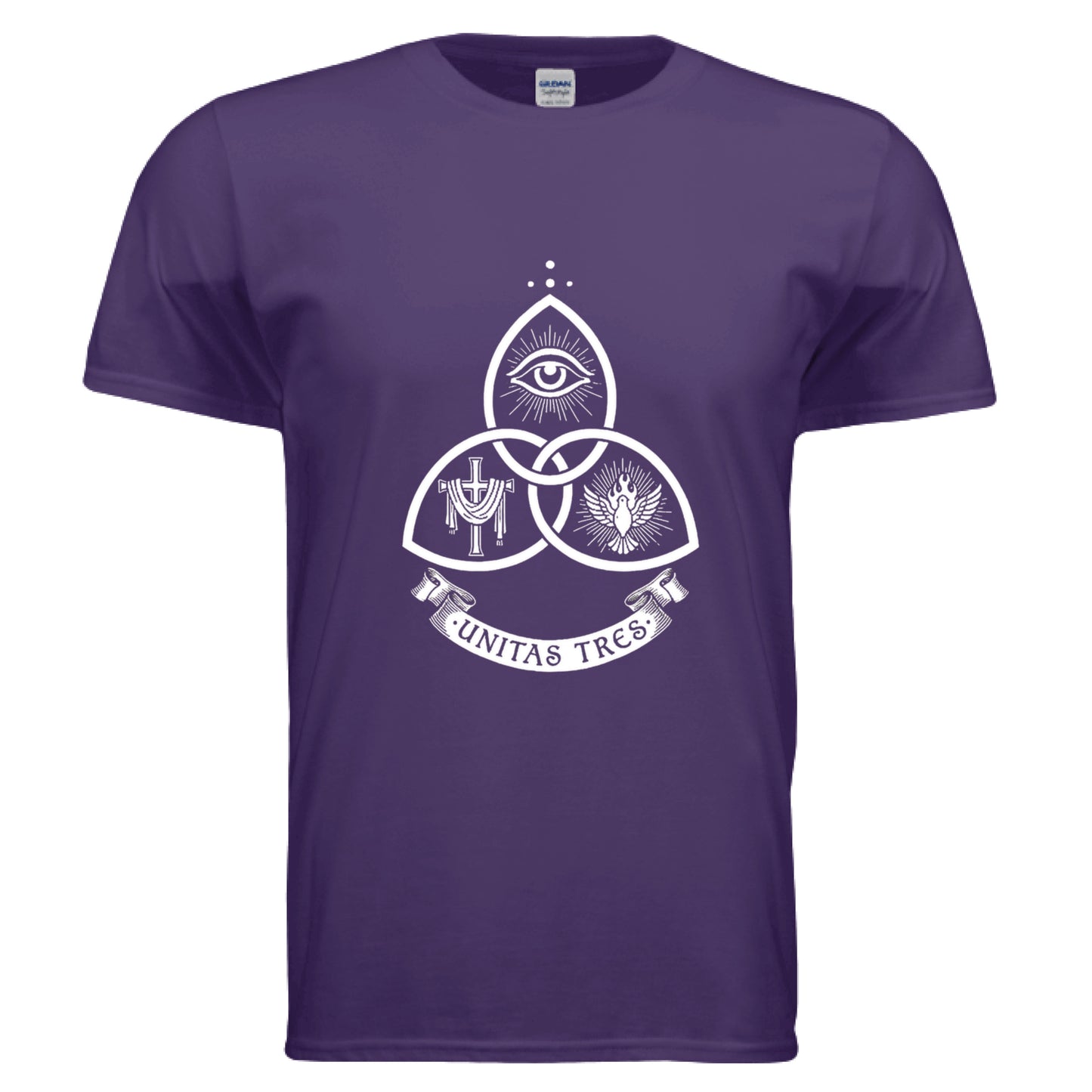 Unitas Tres Faith T-Shirt PURPLE Salvation Clothing and Accessories Apparel