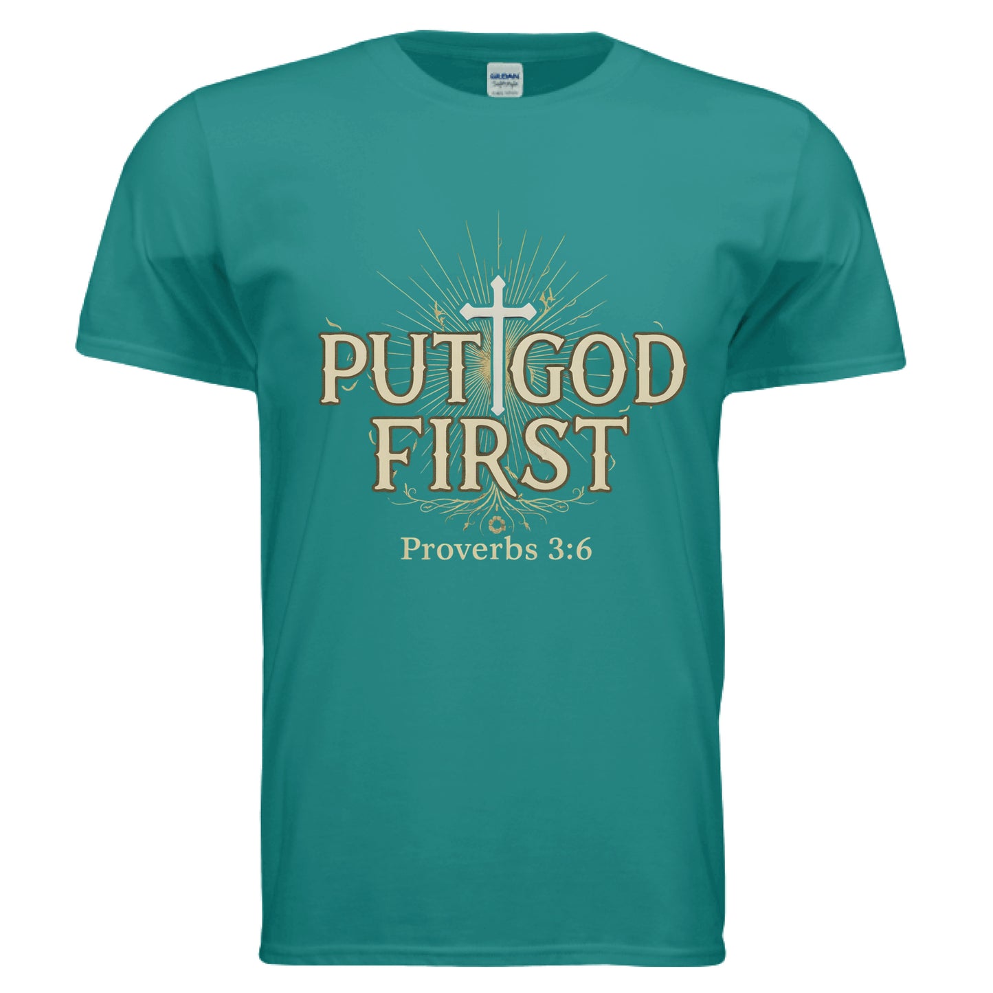 Put God First Faith T-Shirt JADE DOME Salvation Clothing and Accessories Apparel