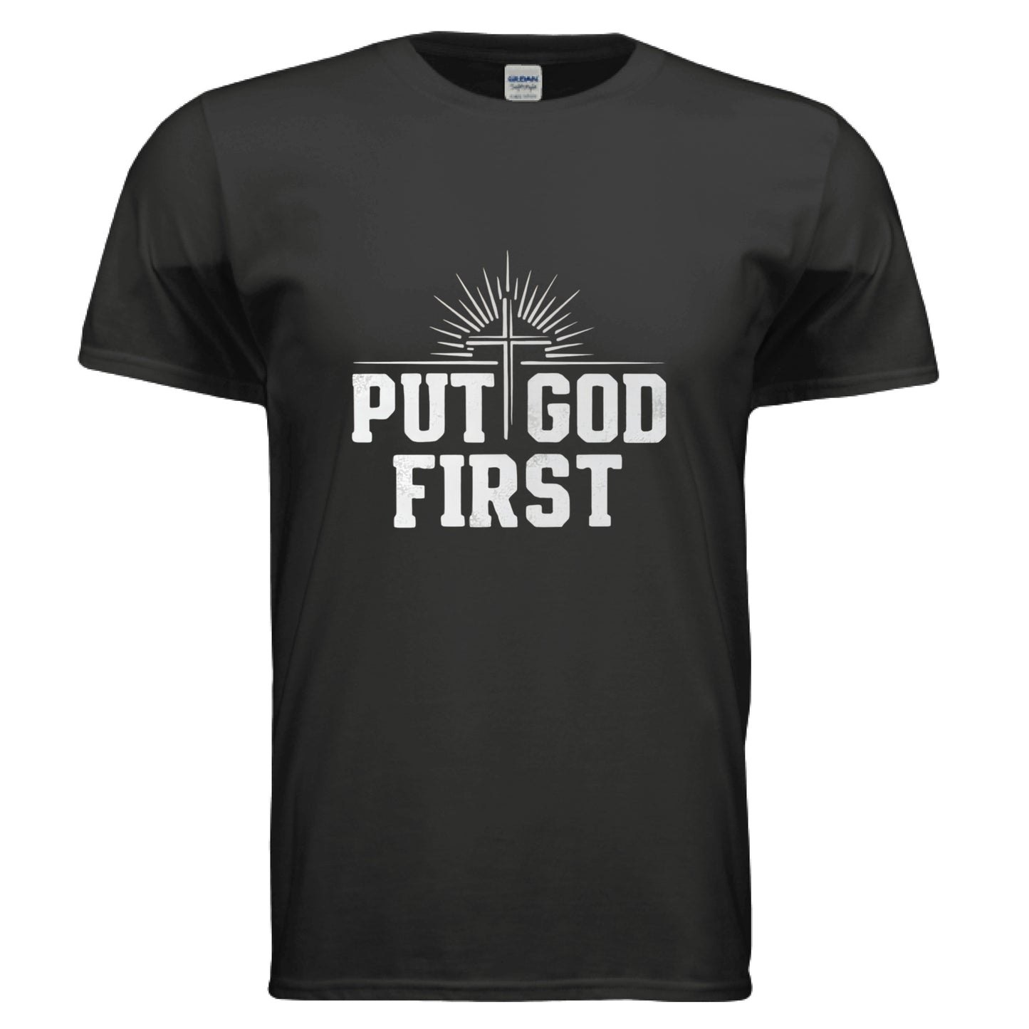 Put God First Faith T-Shirt BLACK Salvation Clothing and Accessories Apparel