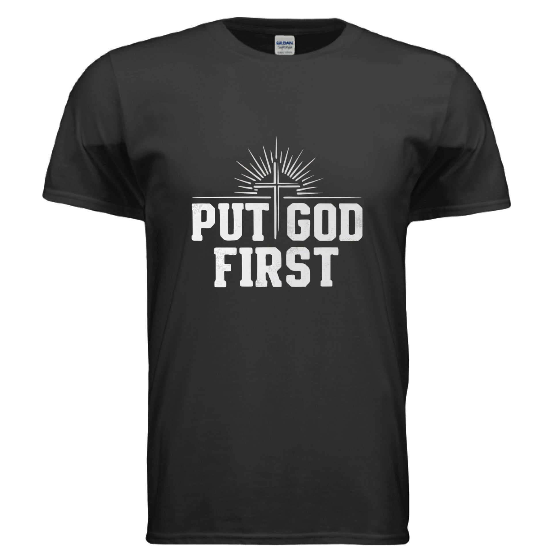 Put God First Faith T-Shirt BLACK Salvation Clothing and Accessories Apparel