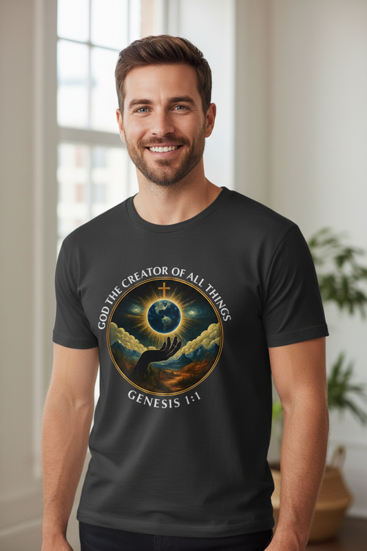 God the Creator of all Things Faith T-Shirt Salvation Clothing and Accessories Apparel