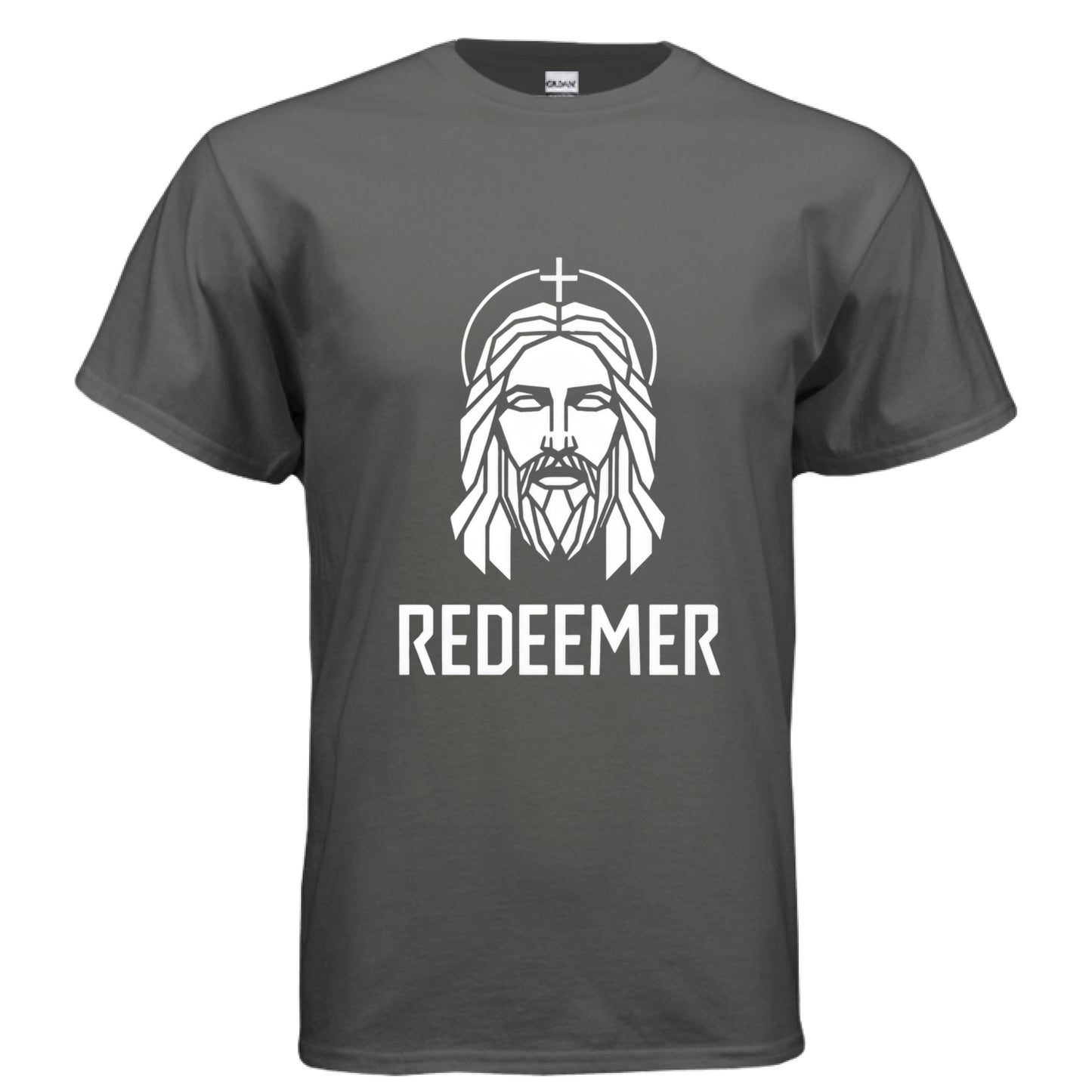 Redeemer Faith T-Shirt CHARCOAL Salvation Clothing and Accessories Apparel