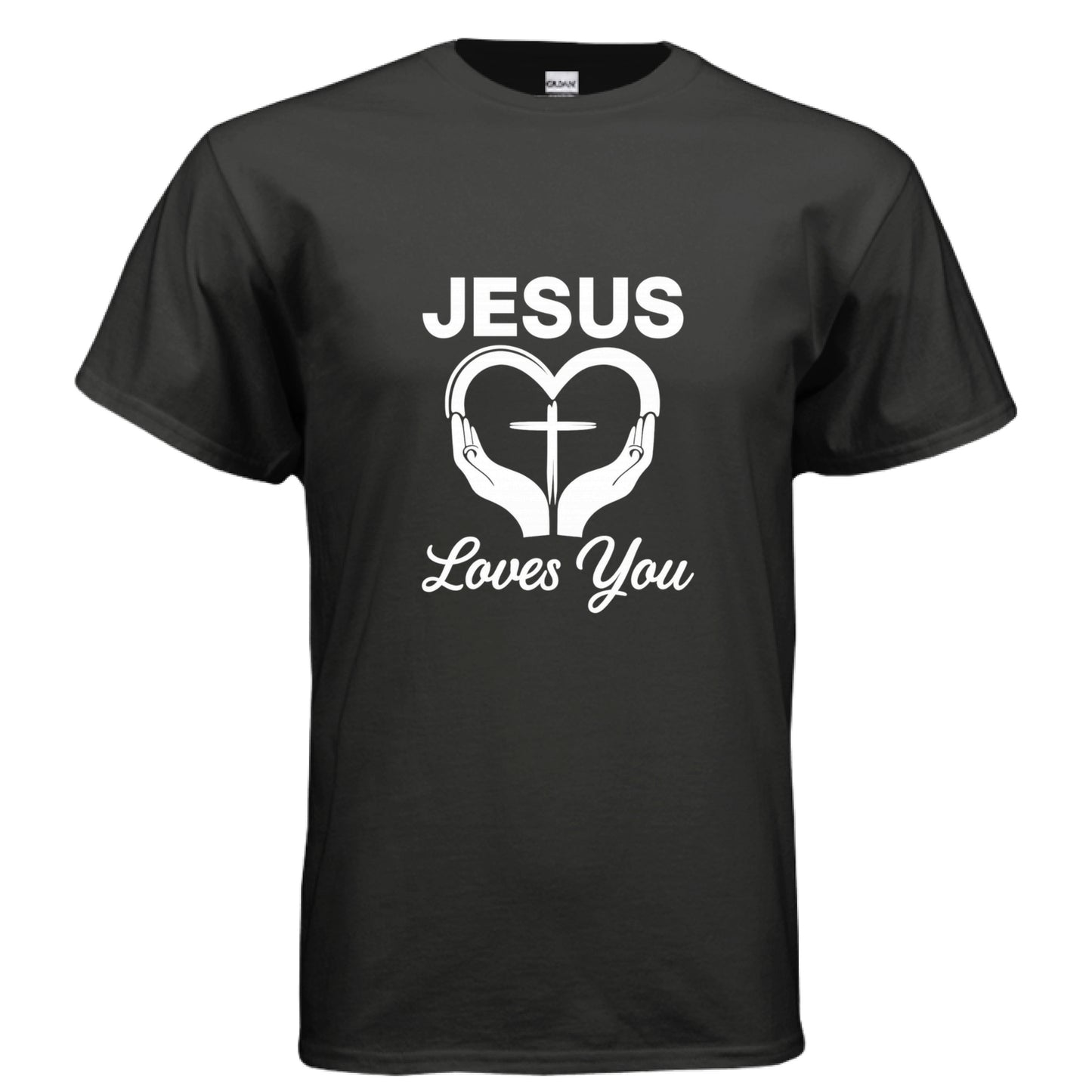 Jesus Loves You Faith T-Shirt BLACK Salvation Clothing and Accessories Apparel