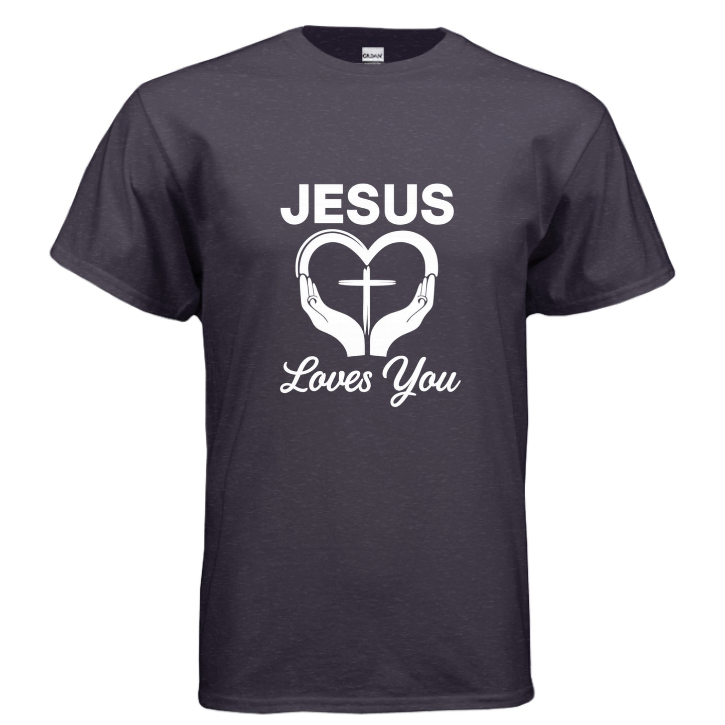 Jesus Loves You Faith T-Shirt BLACKBERRY Salvation Clothing and Accessories Apparel