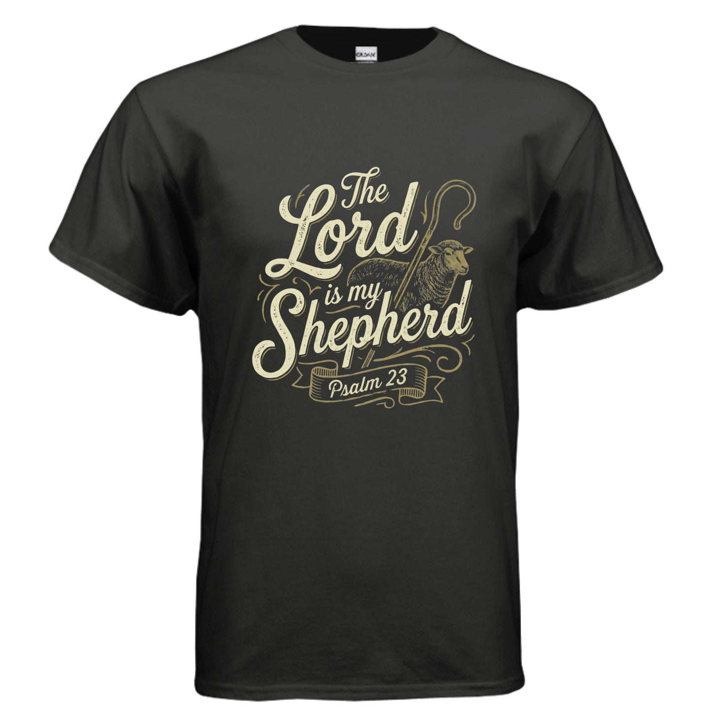The Lord is My Shepherd Psalm 23 Faith T-Shirt BLACK Salvation Clothing and Accessories Apparel