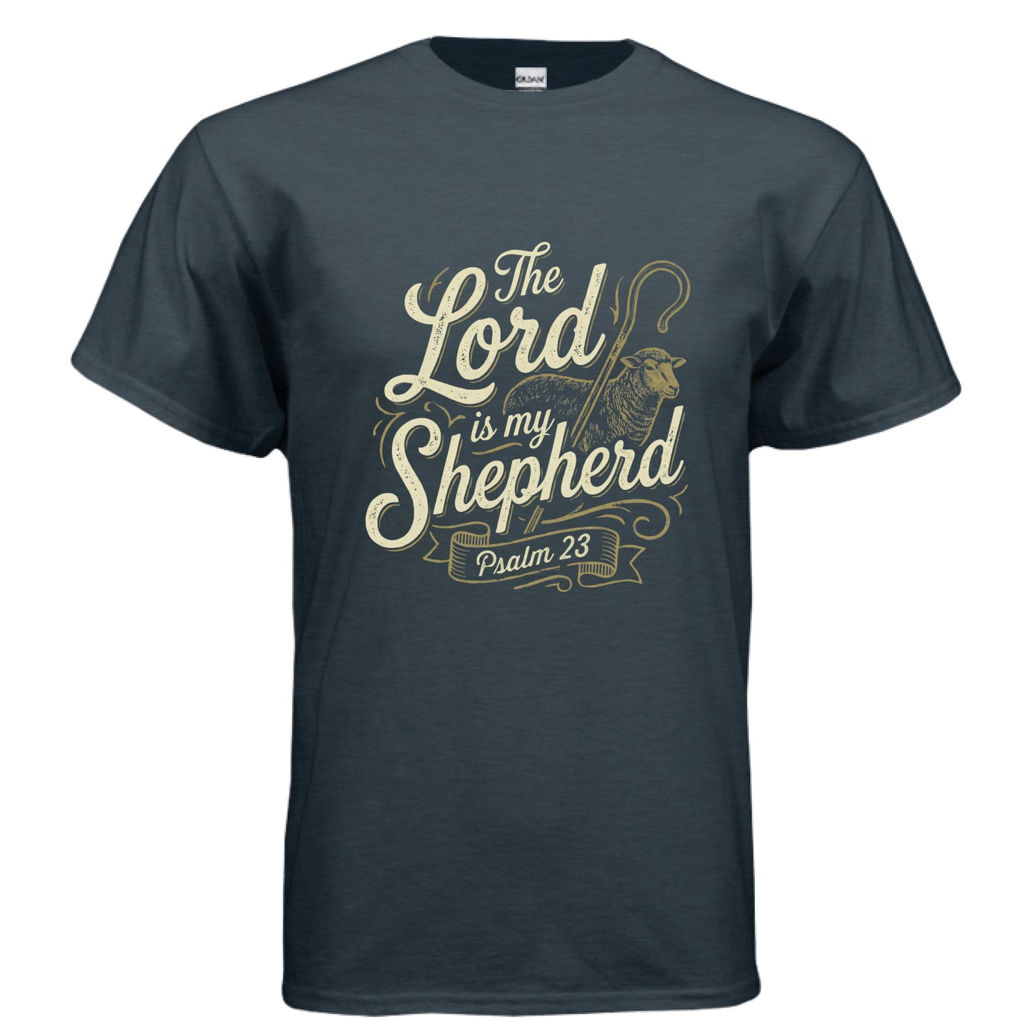 The Lord is My Shepherd Psalm 23 Faith T-Shirt MIDNIGHT Salvation Clothing and Accessories Apparel
