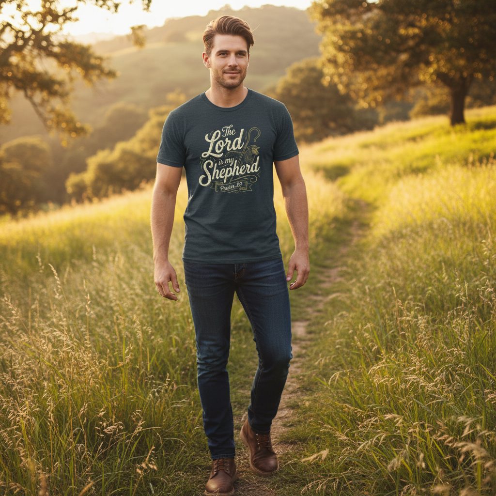The Lord is My Shepherd Psalm 23 Faith T-Shirt