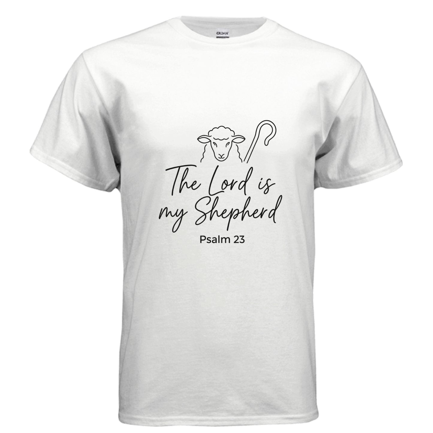 The Lord is my Shepherd Faith T-Shirt WHITE Salvation Clothing and Accessories Apparel
