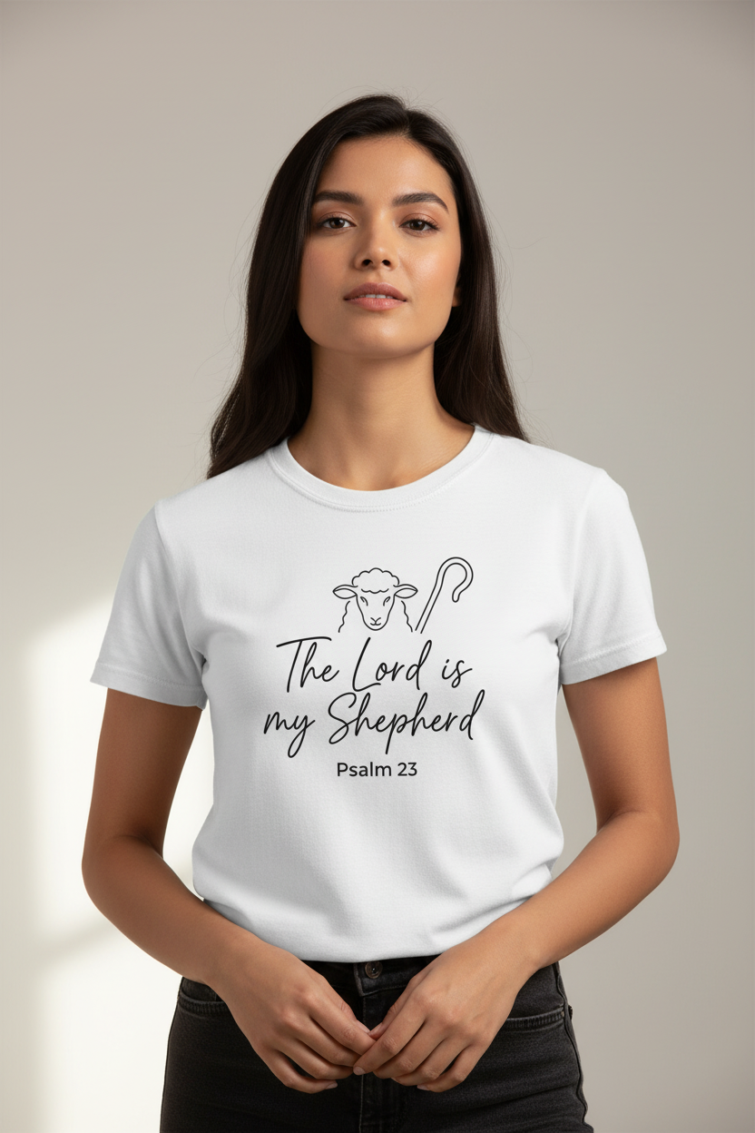 The Lord is my Shepherd Faith T-Shirt Salvation Clothing and Accessories Apparel