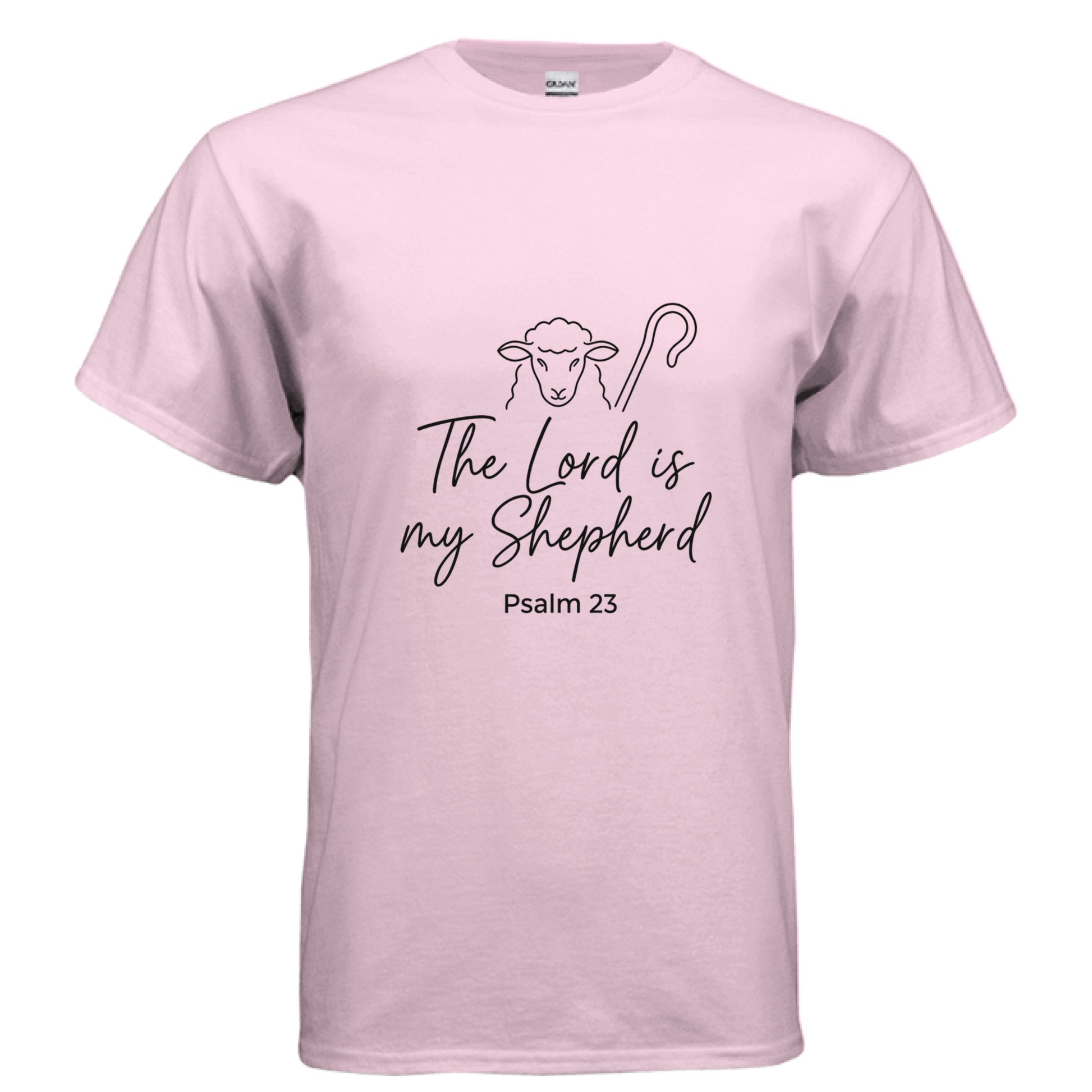 The Lord is my Shepherd Faith T-Shirt LIGHT PINK Salvation Clothing and Accessories Apparel