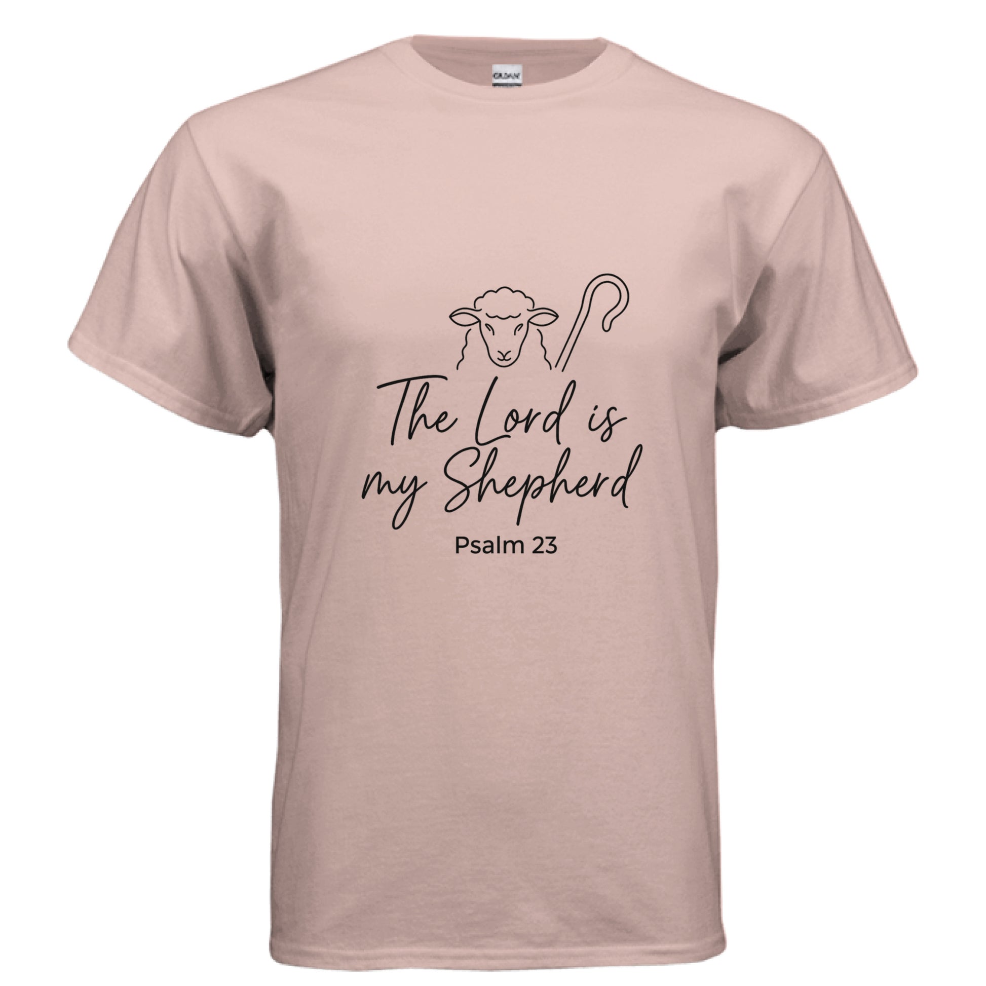 The Lord is my Shepherd Faith T-Shirt Dusty Rose Salvation FaithWear Apparel