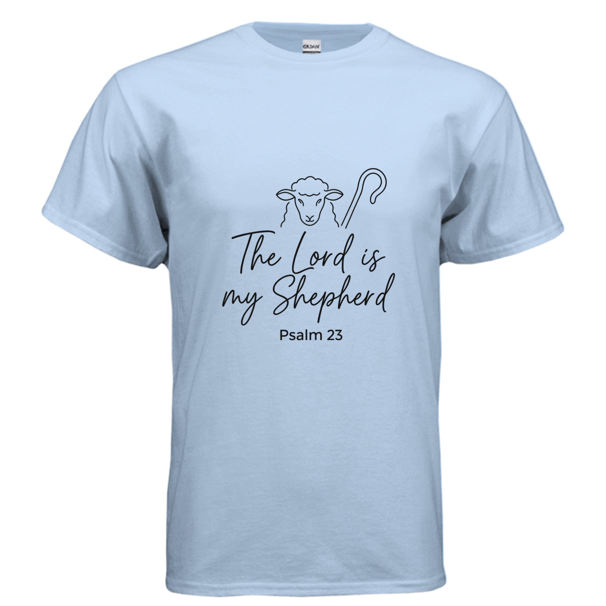 The Lord is my Shepherd Faith T-Shirt LIGHT BLUE Salvation FaithWear Apparel