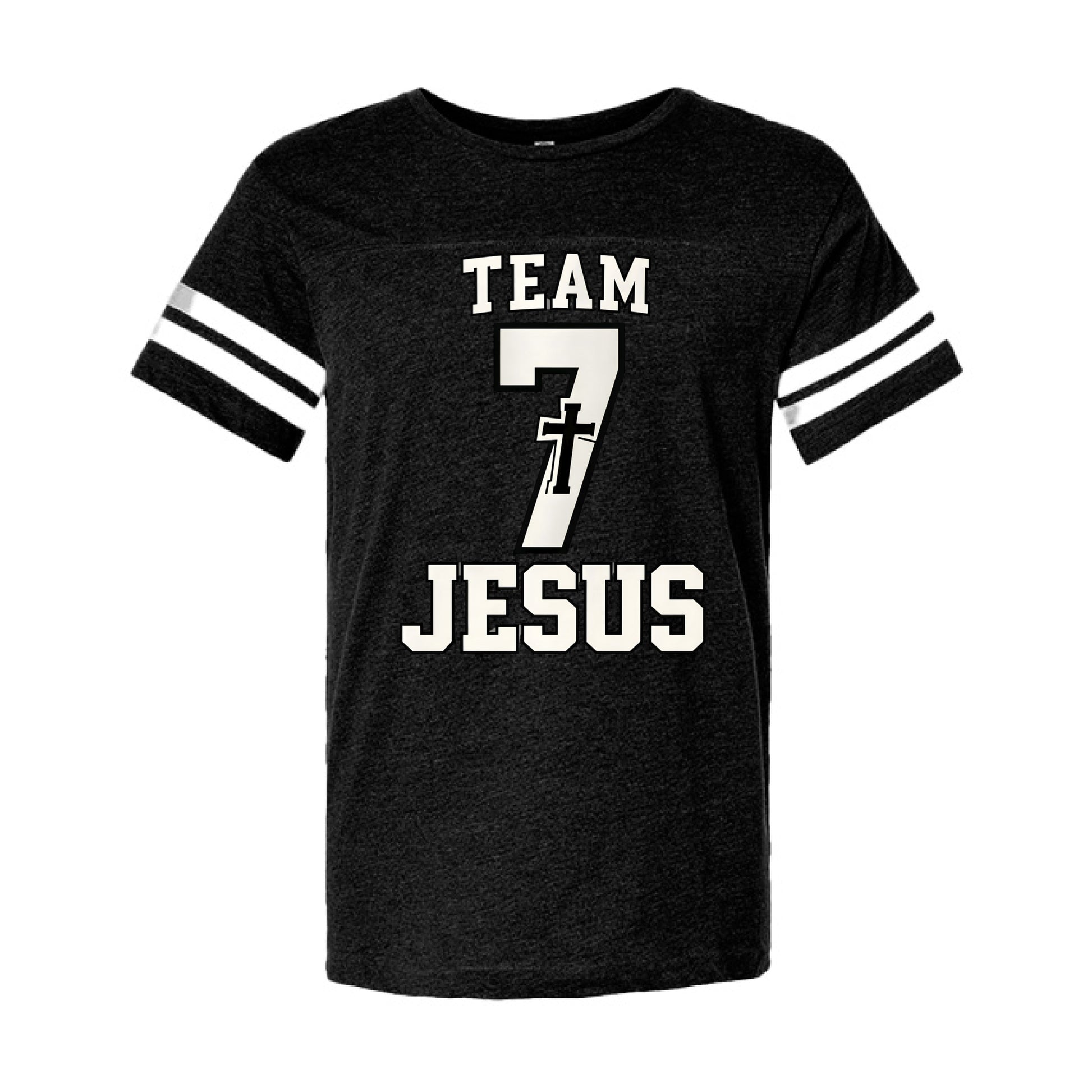 King #7 Jersey Faith-Jersey Black Solid White Salvation Clothing and Accessories Apparel