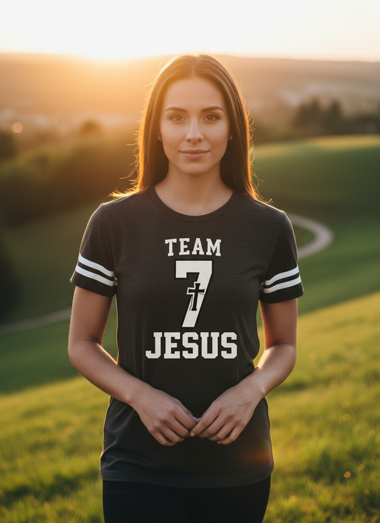 Team Jesus King #7 Jersey Faith-Jersey Salvation Clothing and Accessories Apparel