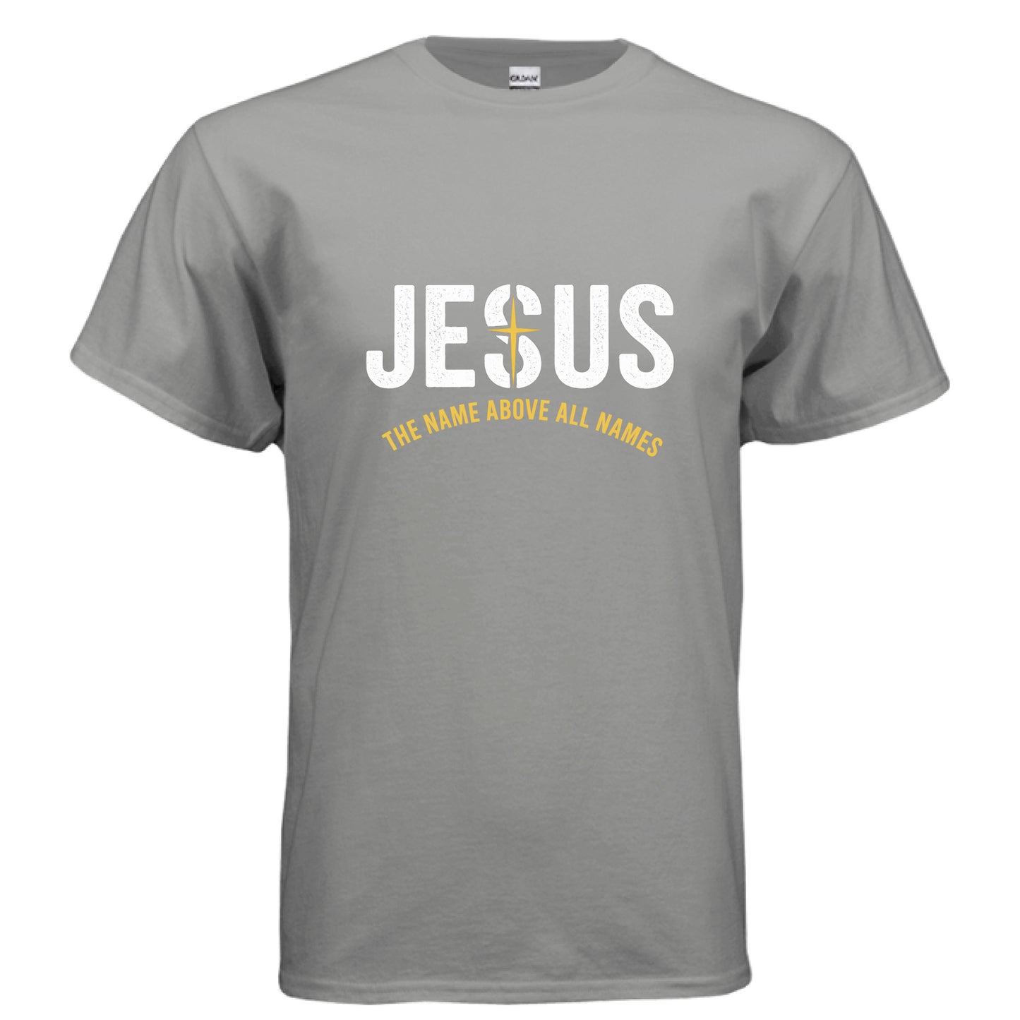 Jesus the Name Above All Names Faith T-Shirt GRAVEL Salvation Clothing and Accessories Apparel