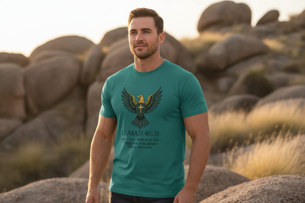 Those who Wait Isaiah 40:31 Faith T-Shirt Salvation Clothing and Accessories Apparel