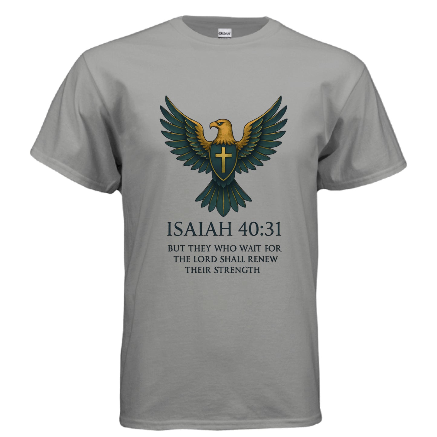 Those who Wait Isaiah 40:31 Faith T-Shirt GRAVEL Salvation Clothing and Accessories Apparel