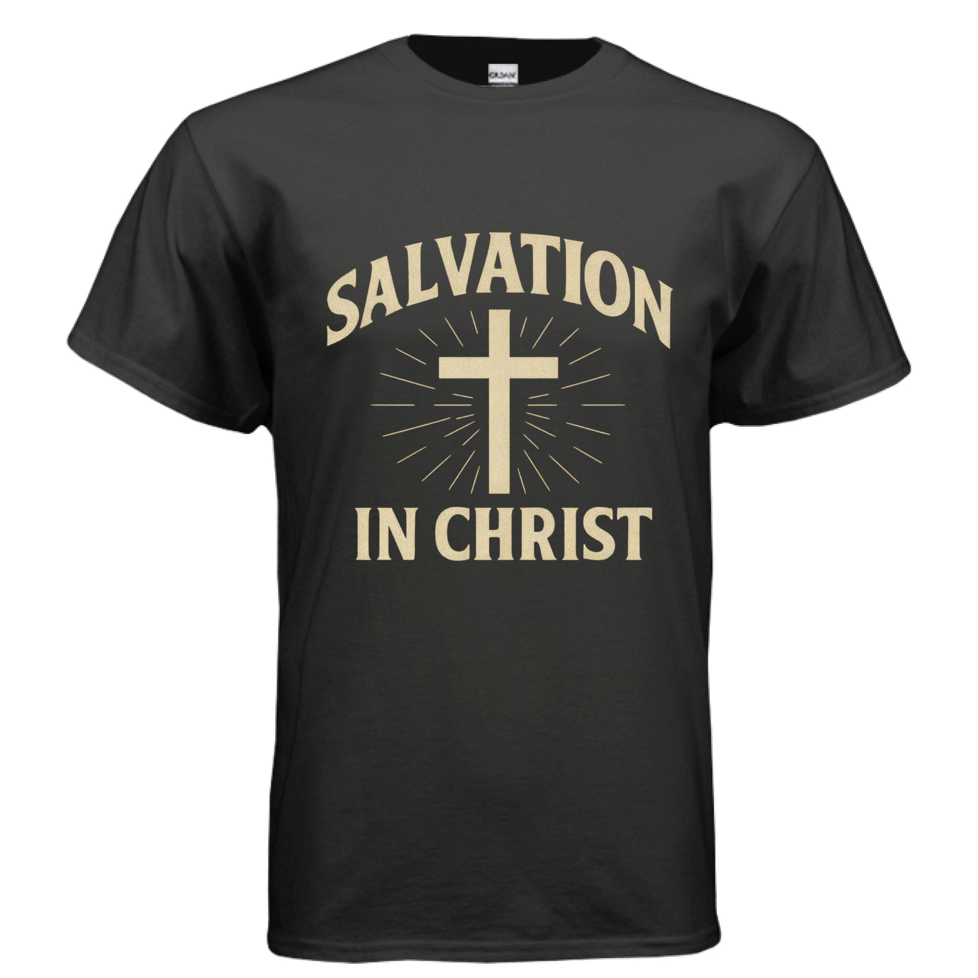 Salvation in Christ Faith T-Shirt BLACK Salvation Clothing and Accessories Apparel