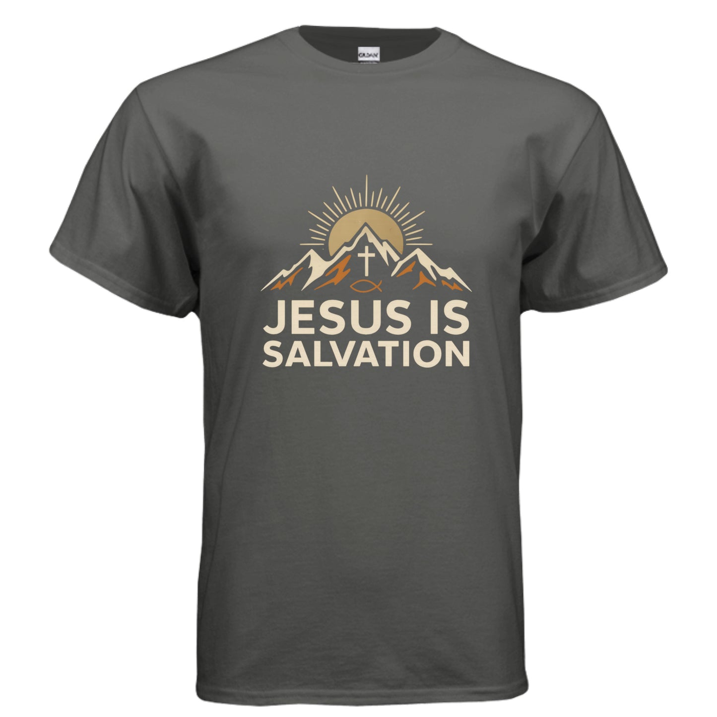 Jesus is Salvation Faith T-Shirt CHARCOAL Salvation FaithWear Apparel