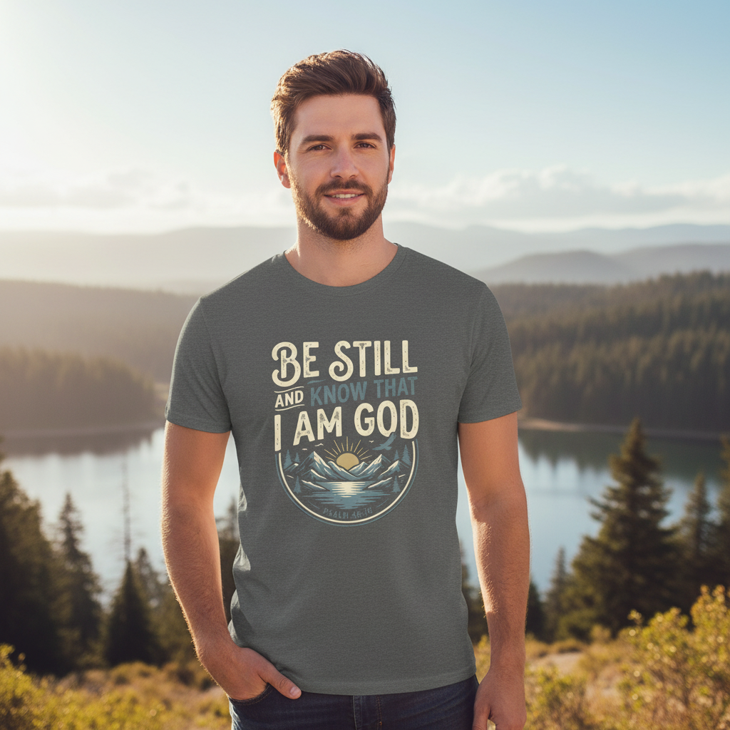 Be Still and Know Psalm 46:10 Faith T-Shirt