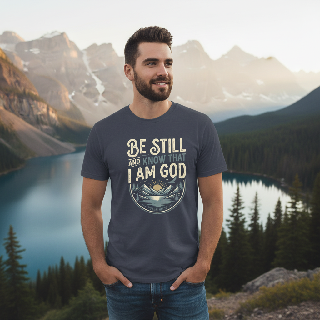 Be Still and Know Psalm 46:10 Faith T-Shirt