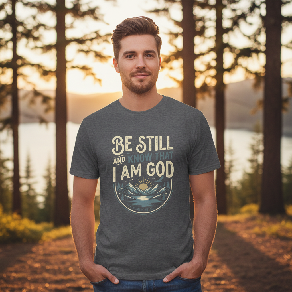 Be Still and Know Psalm 46:10 Faith T-Shirt