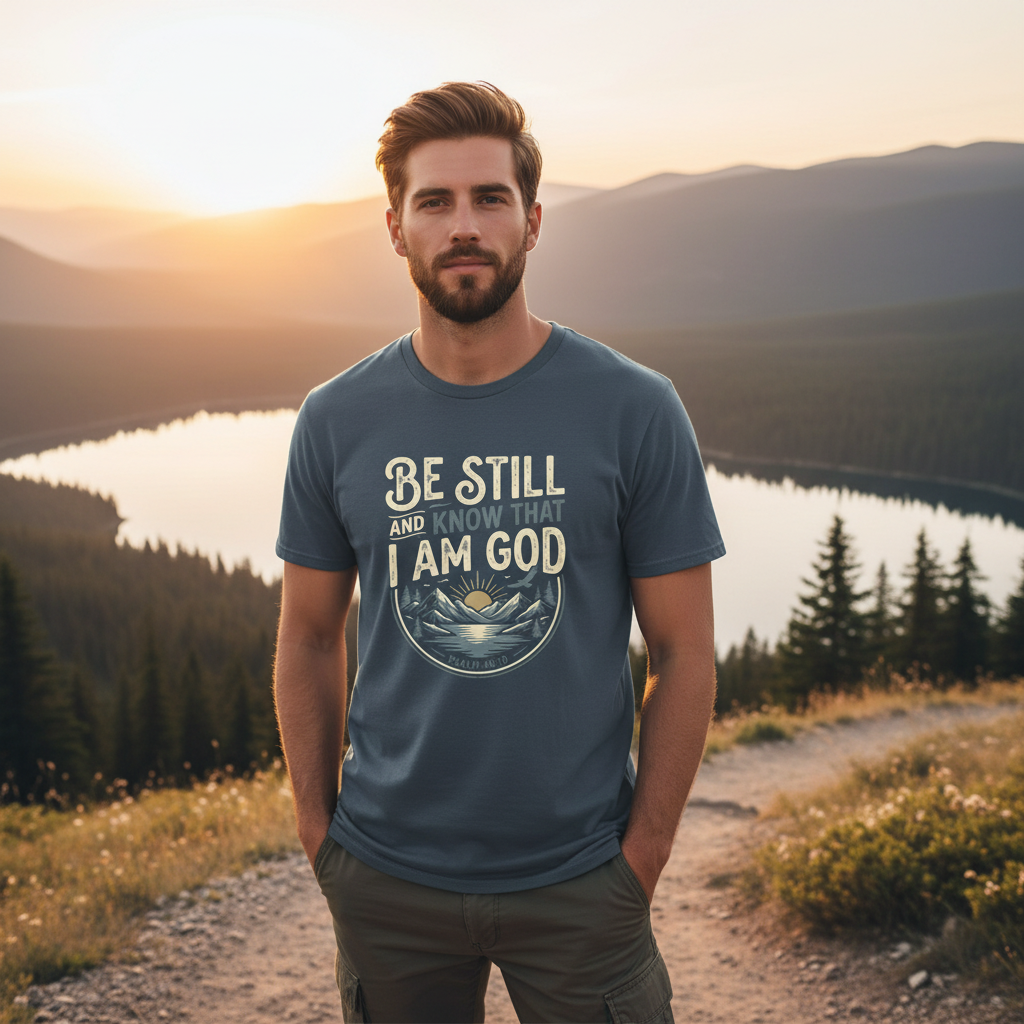 Be Still and Know Psalm 46:10 Faith T-Shirt