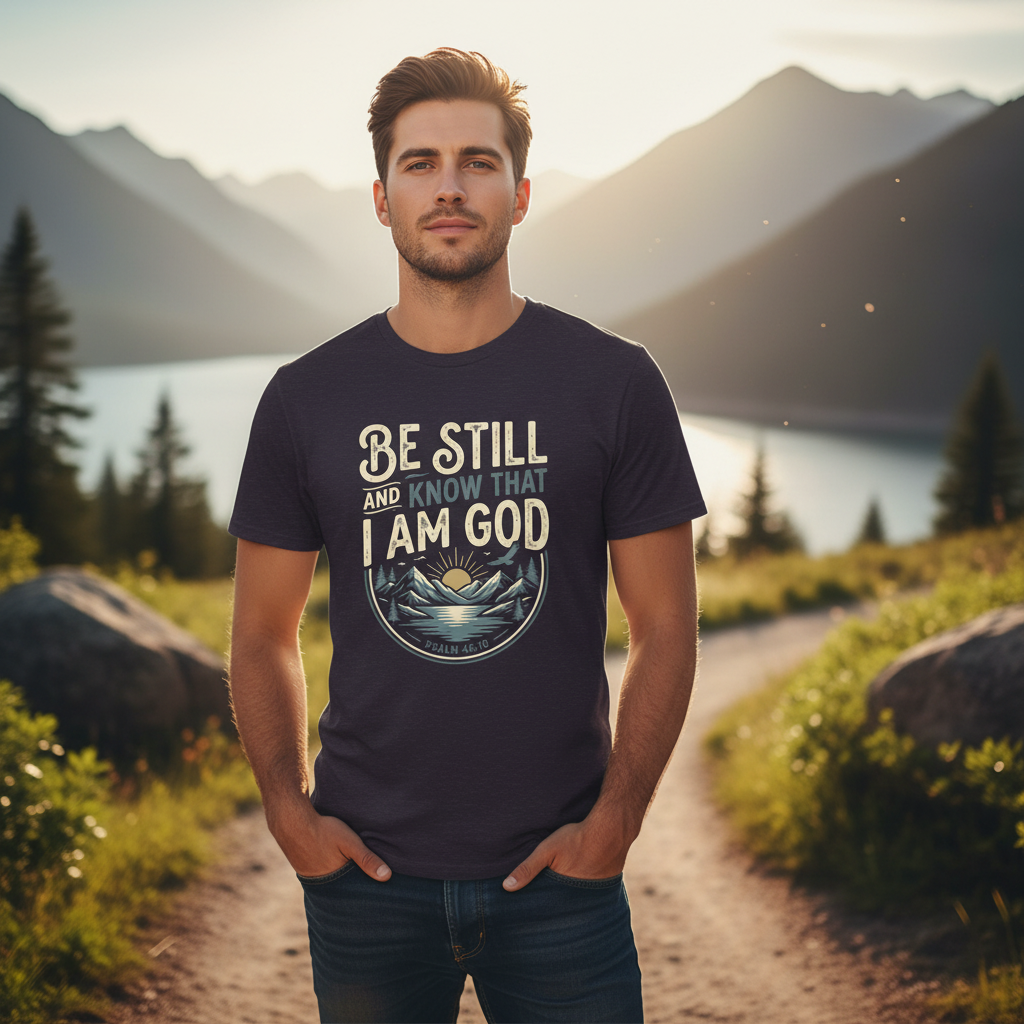 Be Still and Know Psalm 46:10 Faith T-Shirt