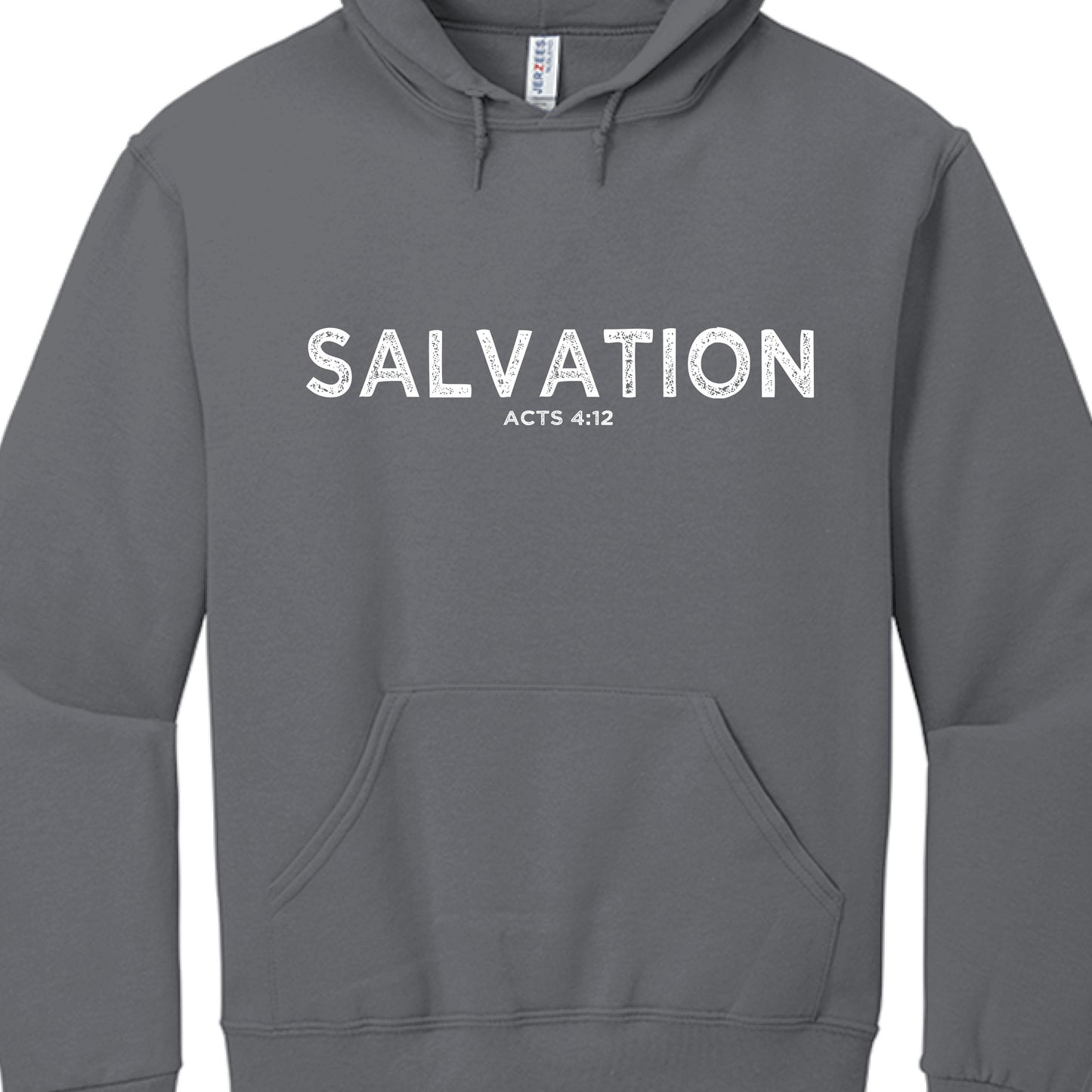 Salvation Acts 4:12-Hoodie CHARCOAL GREY Salvation FaithWear Apparel