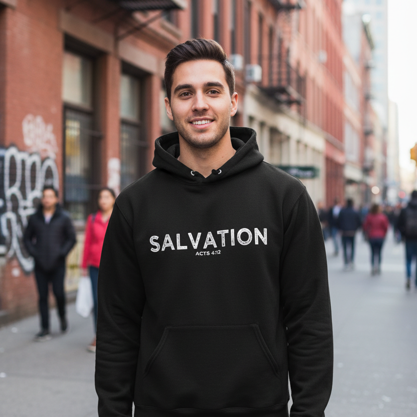 Salvation Acts 4:12-Hoodie Salvation FaithWear Apparel