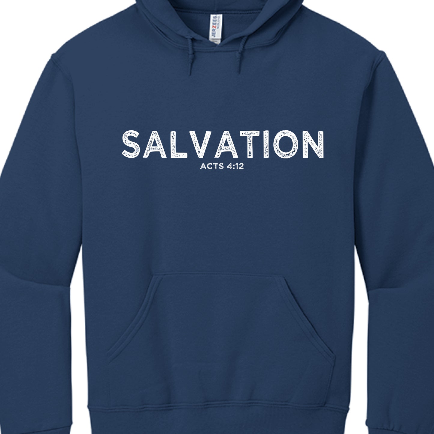 Salvation Acts 4:12-Hoodie J NAVY Salvation FaithWear Apparel