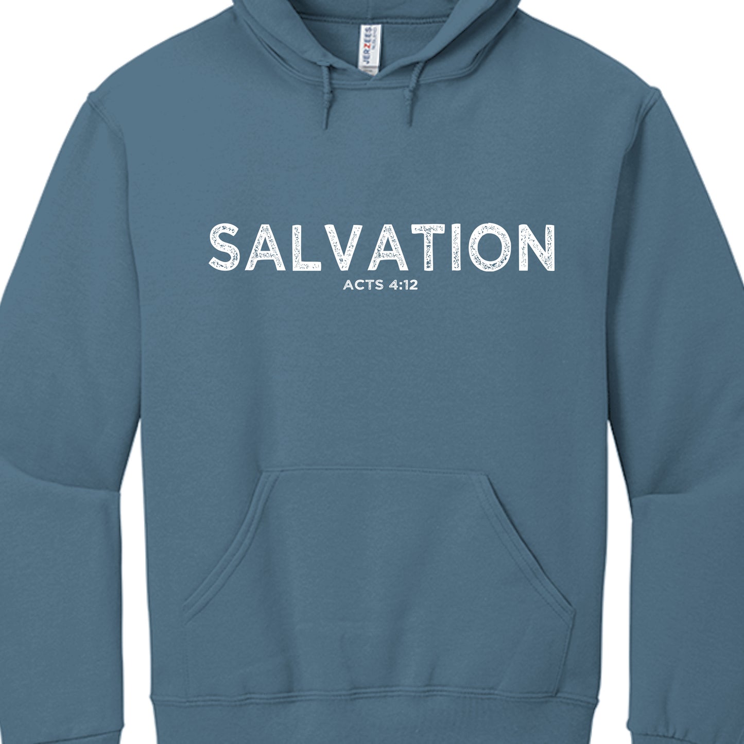 Salvation Acts 4:12-Hoodie Denim Salvation FaithWear Apparel