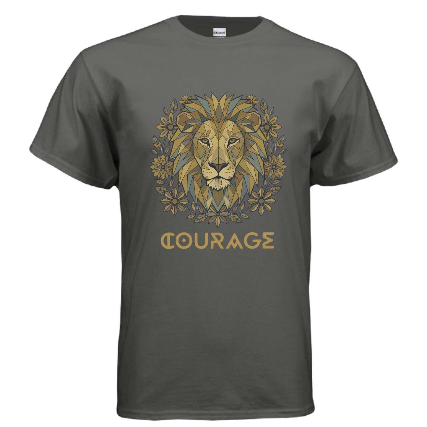 Courage Faith T-Shirt CHARCOAL Salvation FaithWear Apparel