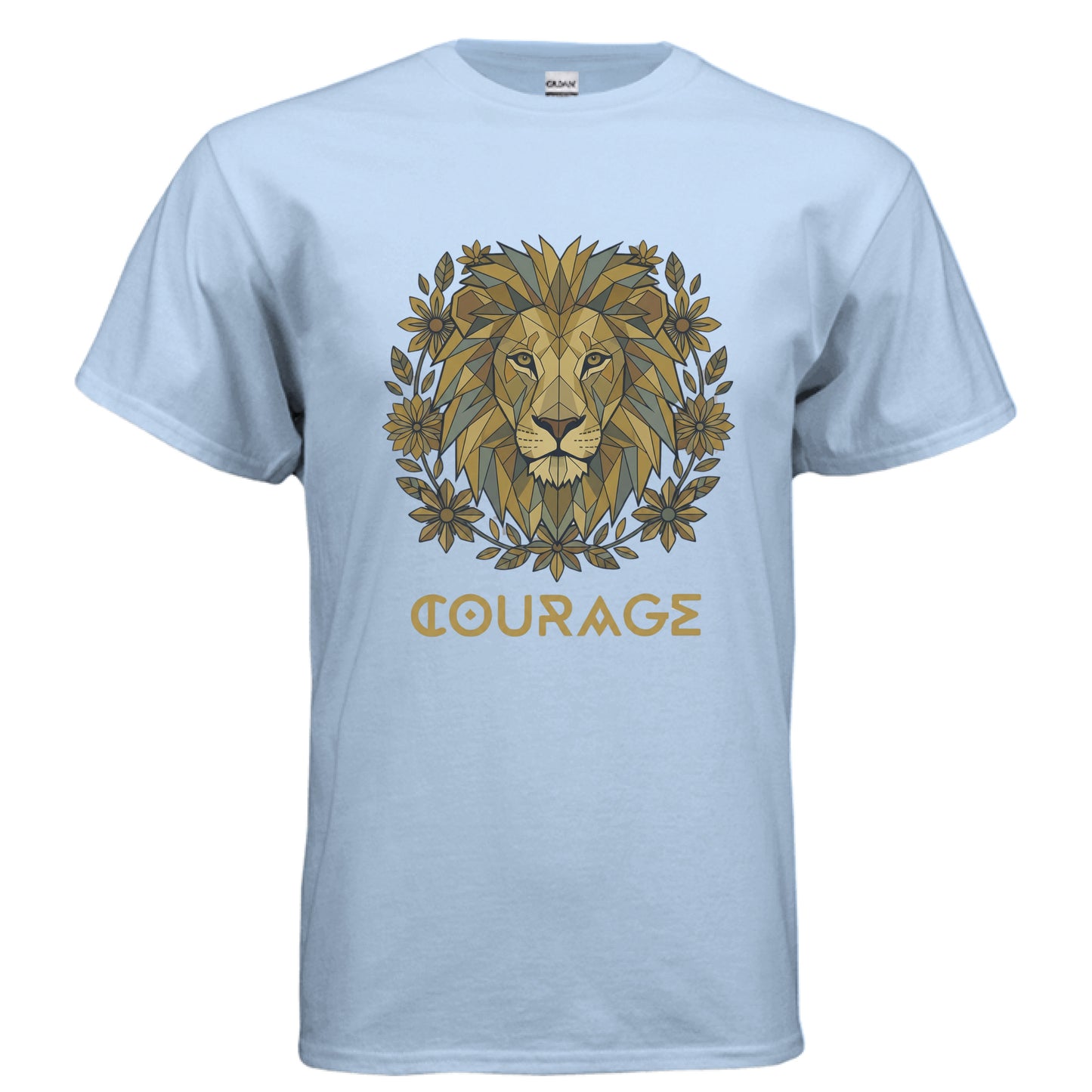 Courage Faith T-Shirt LIGHT BLUE Salvation FaithWear Apparel