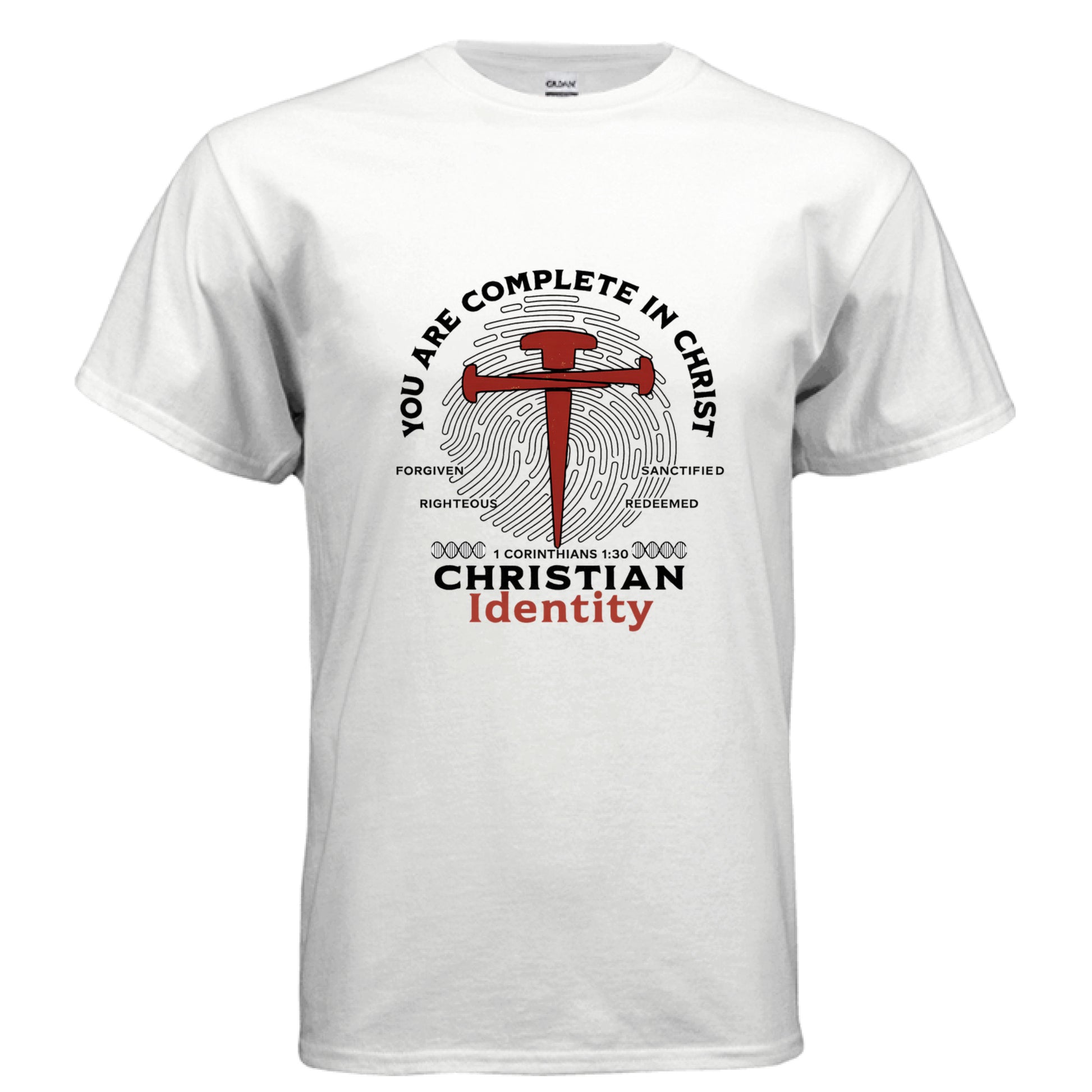 You are Complete in Christ Faith T-Shirt WHITE Salvation FaithWear Apparel