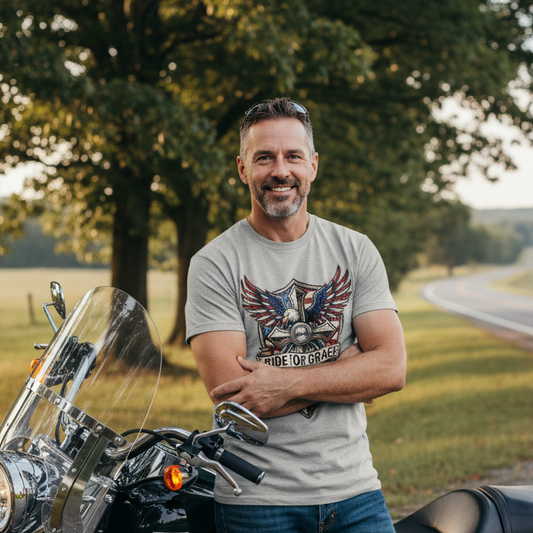 Ride For Grace and Glory Faith T-Shirt Salvation FaithWear Apparel