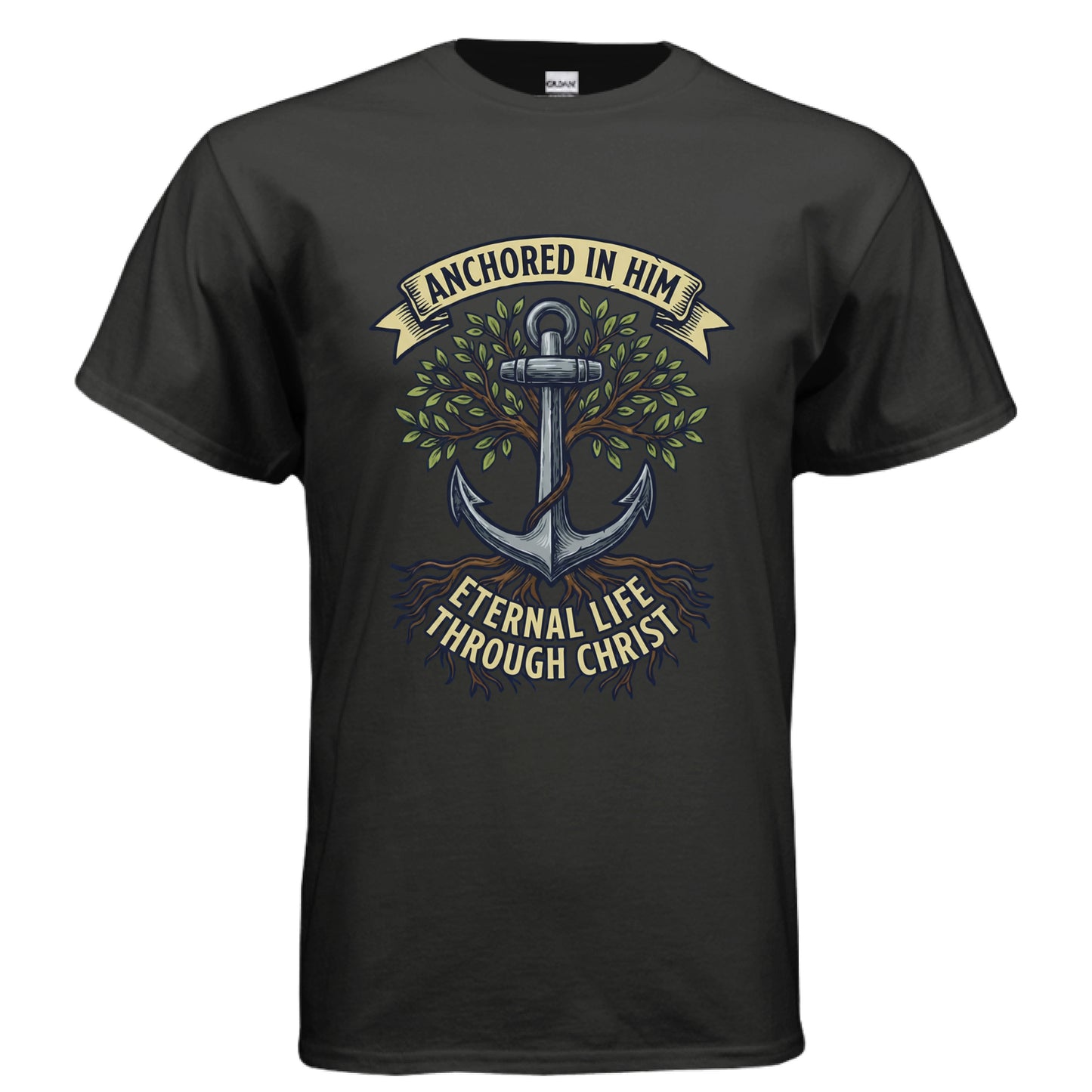 Eternal life in Christ Faith T-Shirt BLACK Salvation FaithWear Apparel