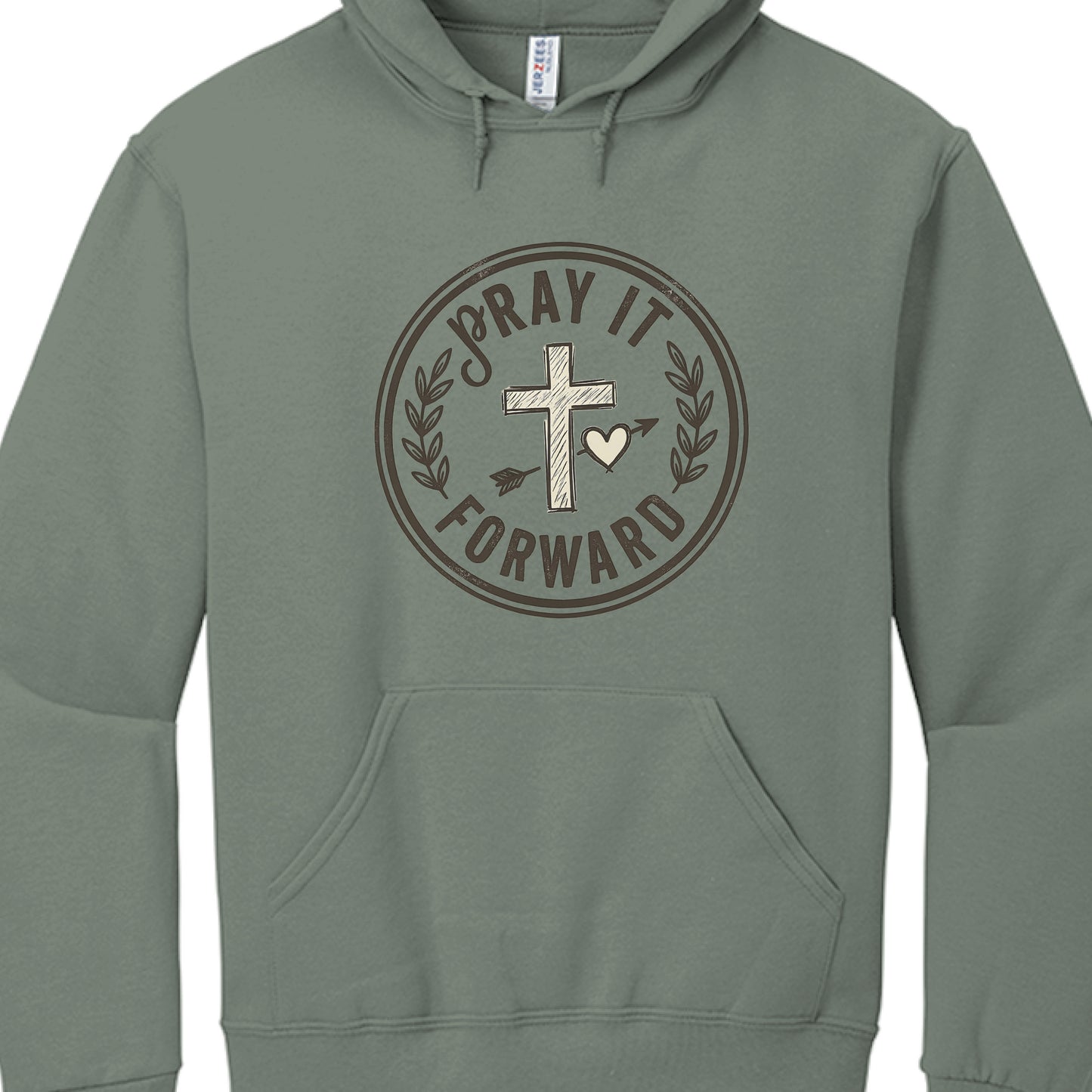 Pray it Forward Faith Hoodie Sage Salvation FaithWear Apparel