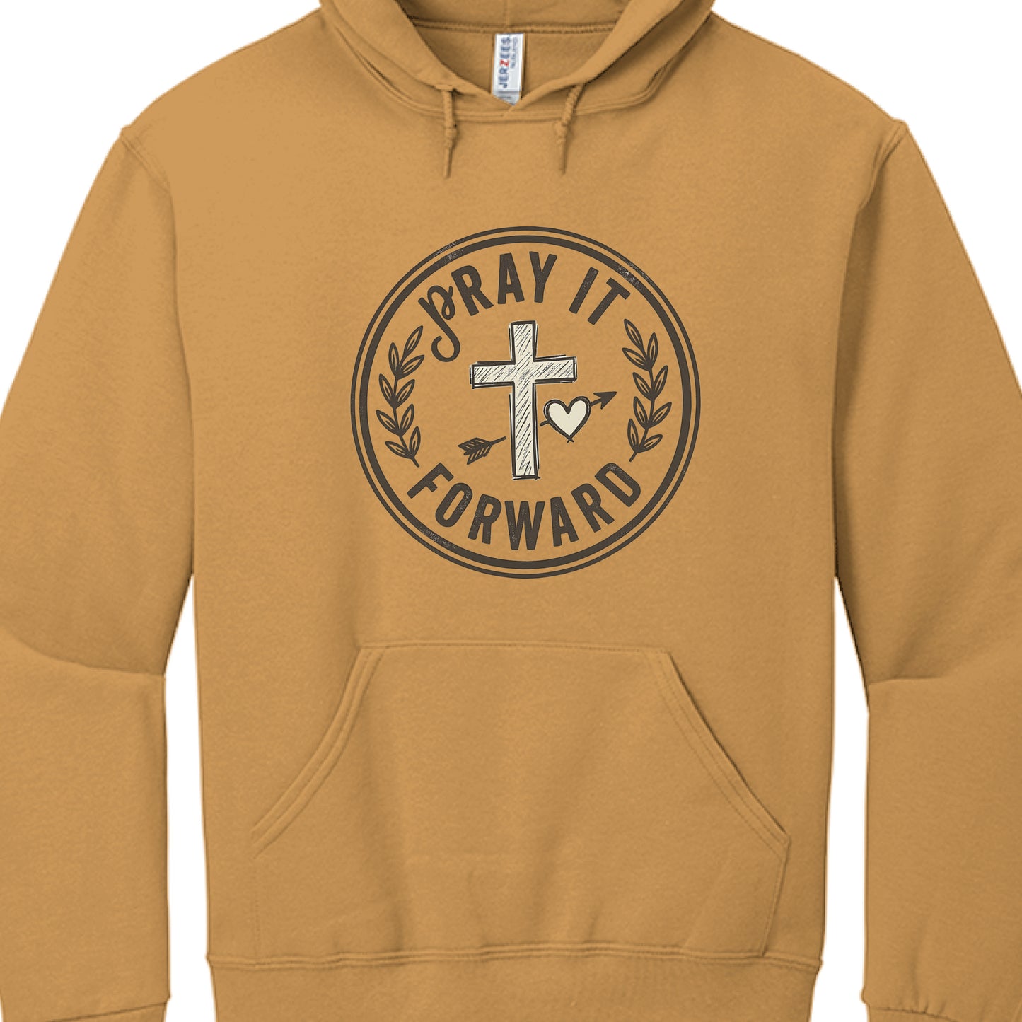 Pray it Forward Faith Hoodie Golden Pecan Salvation FaithWear Apparel