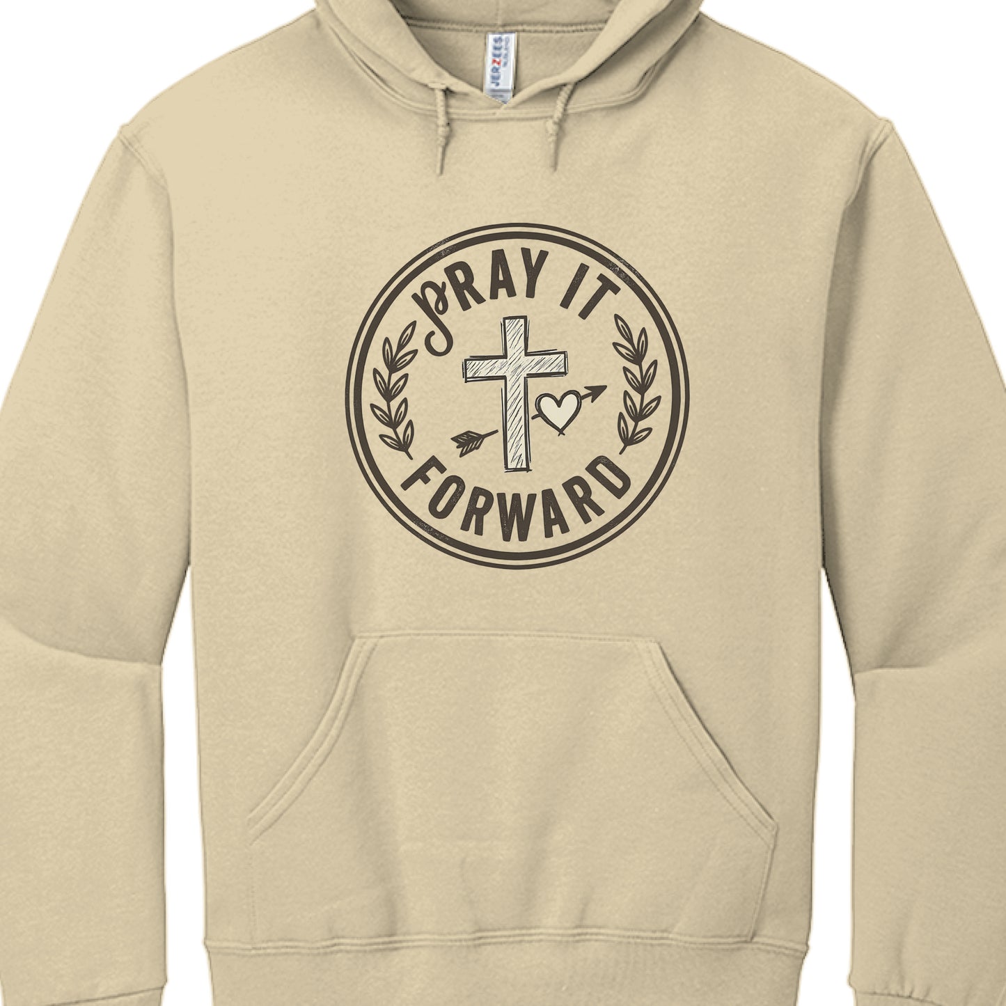 Pray it Forward Faith Hoodie Sweet Cream Heather Salvation FaithWear Apparel