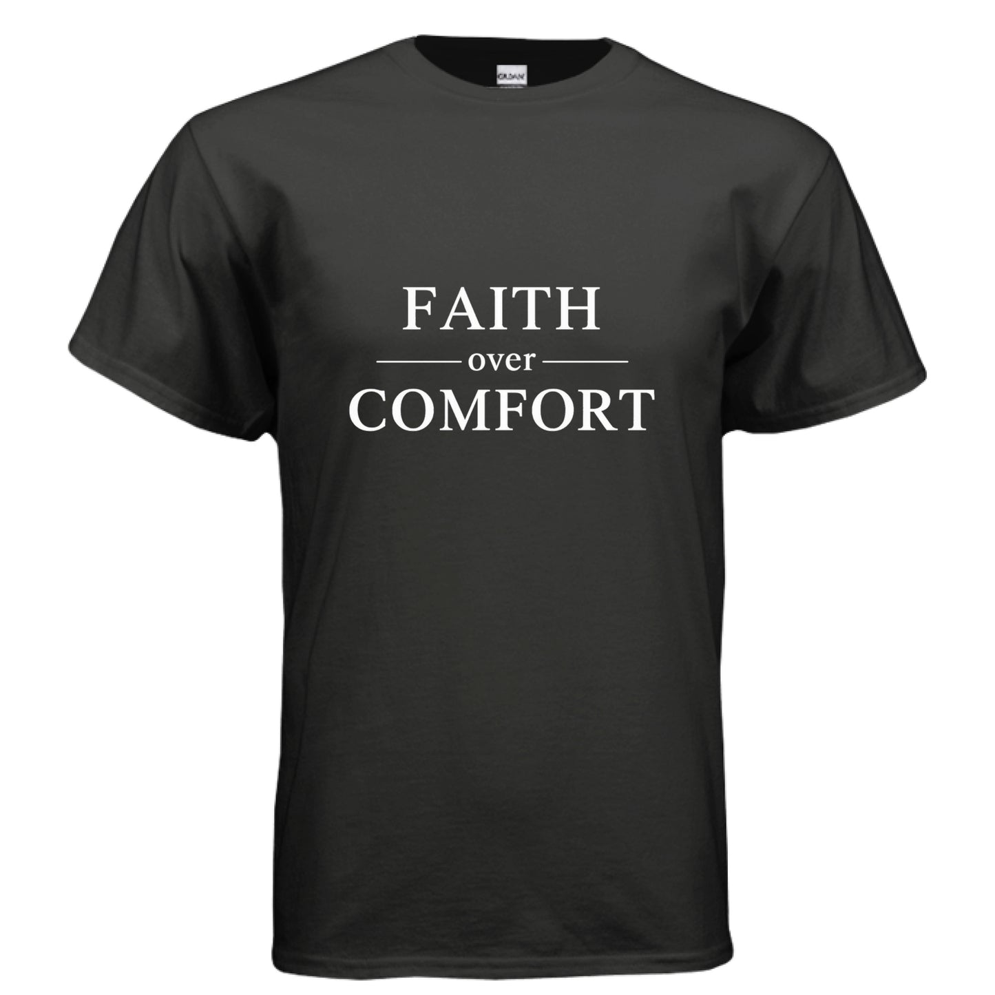 Faith over Comfort Faith T-Shirt BLACK Salvation FaithWear Apparel