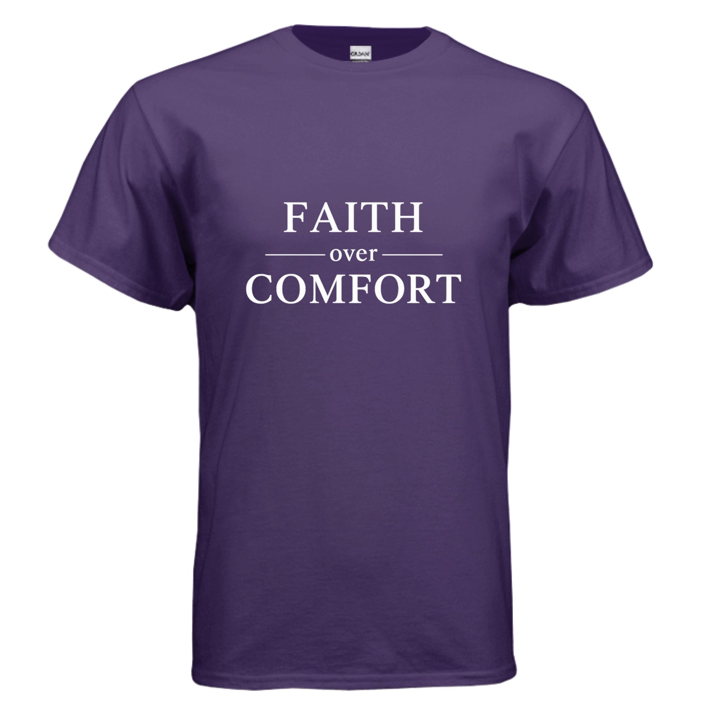 Faith over Comfort Faith T-Shirt PURPLE Salvation FaithWear Apparel