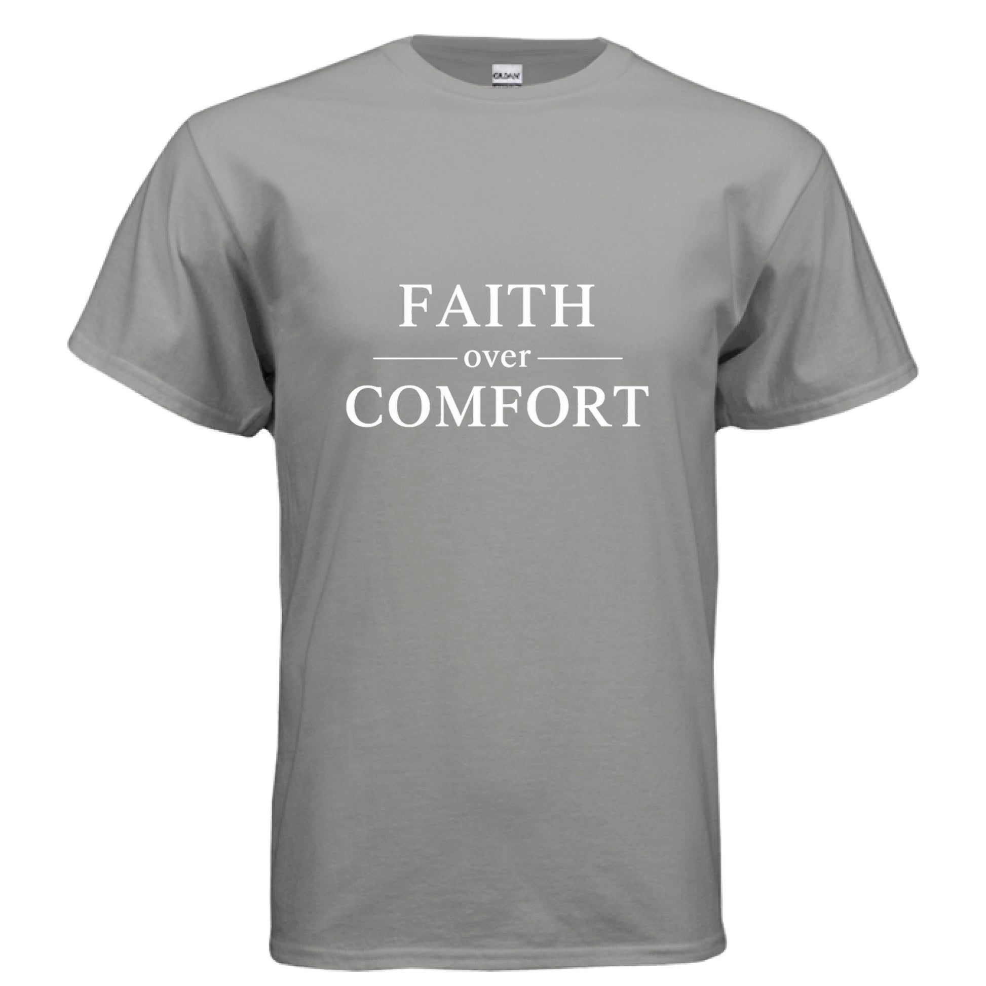 Faith over Comfort Faith T-Shirt GRAVEL Salvation FaithWear Apparel
