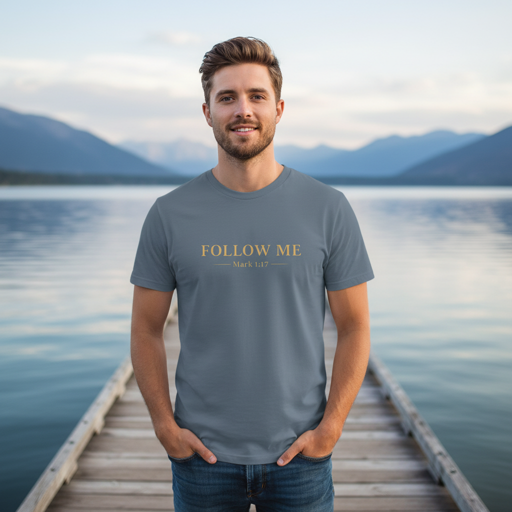 Follow Me Mark 1:17 Faith T-Shirt